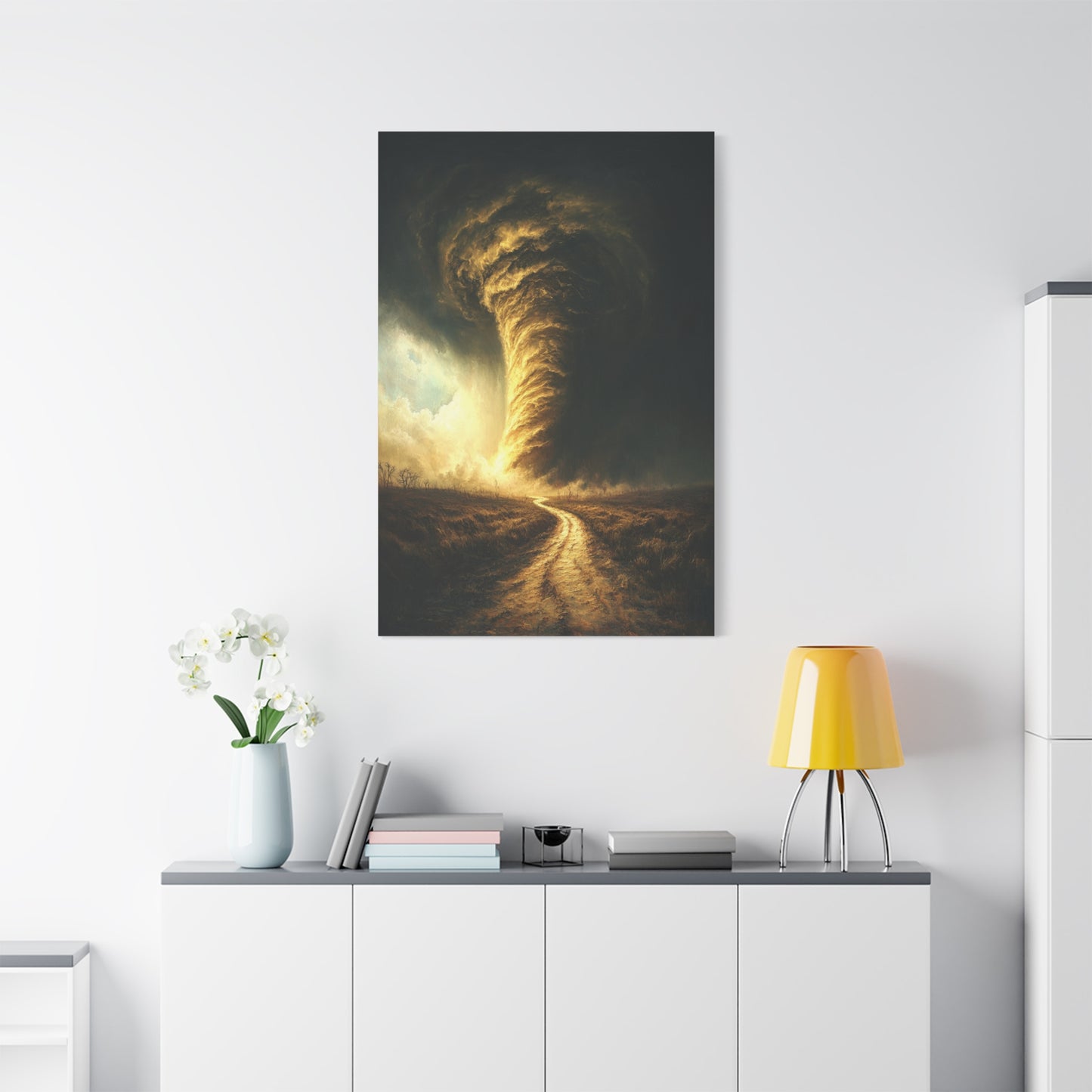 The Footpath To Destruction Tornado Art - Canvas