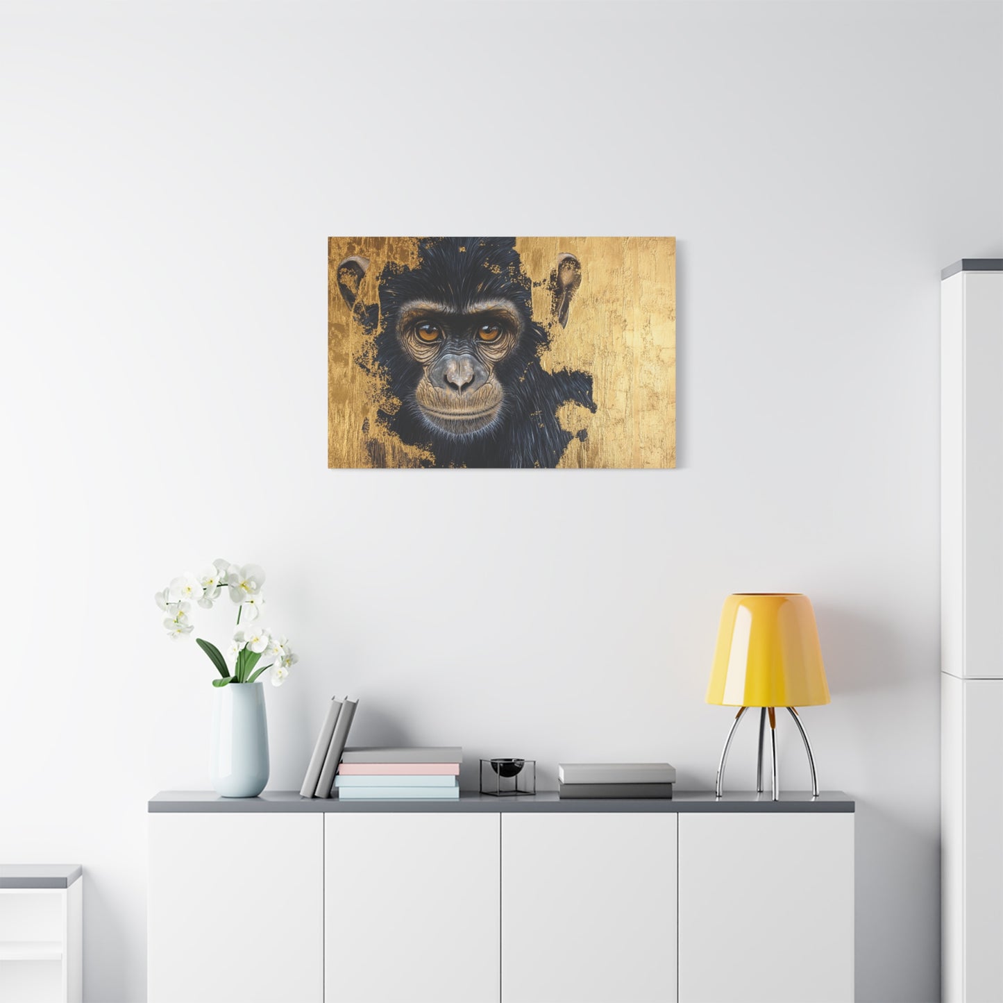 Gold Leaf Chimpanzee - Canvas