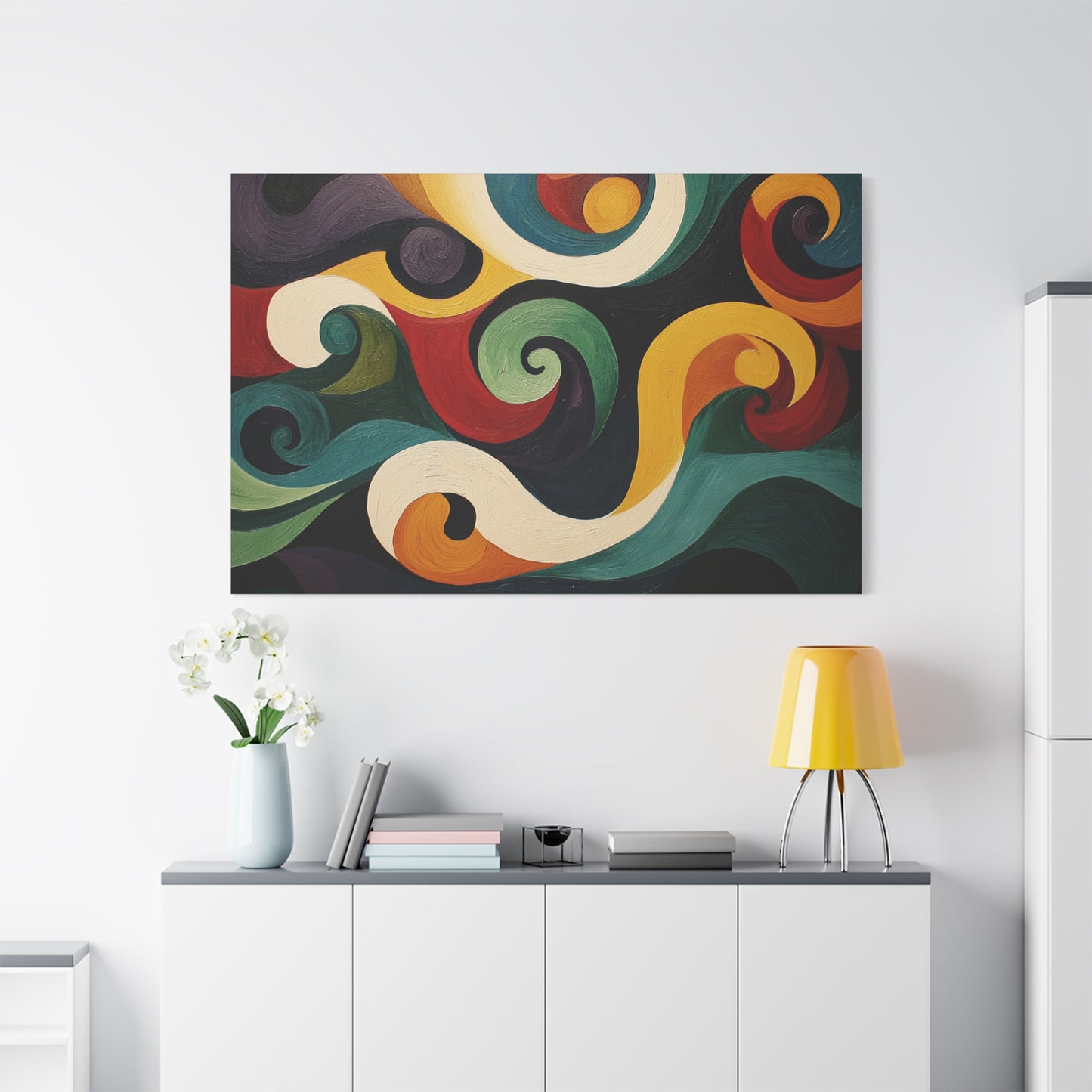 Artistic Swirls Abstract - Canvas