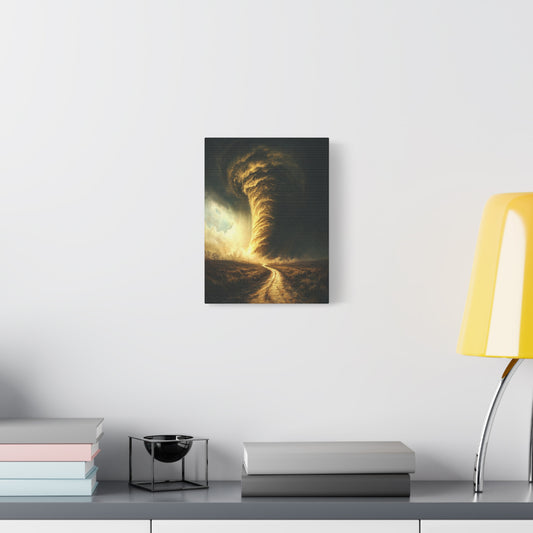 The Footpath To Destruction Tornado Art - Canvas