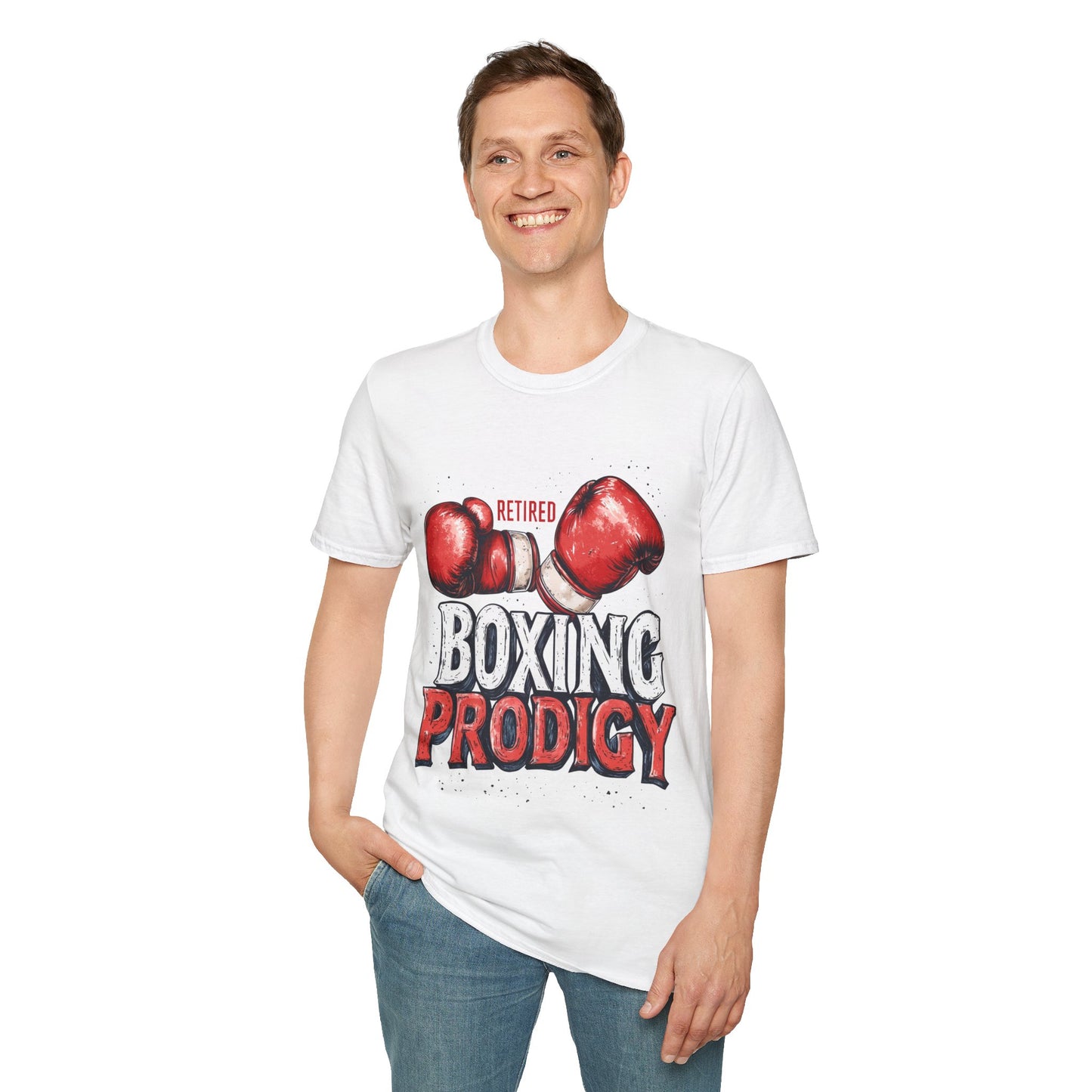 Retired Boxing Prodigy, Unisex Softstyle T-Shirt