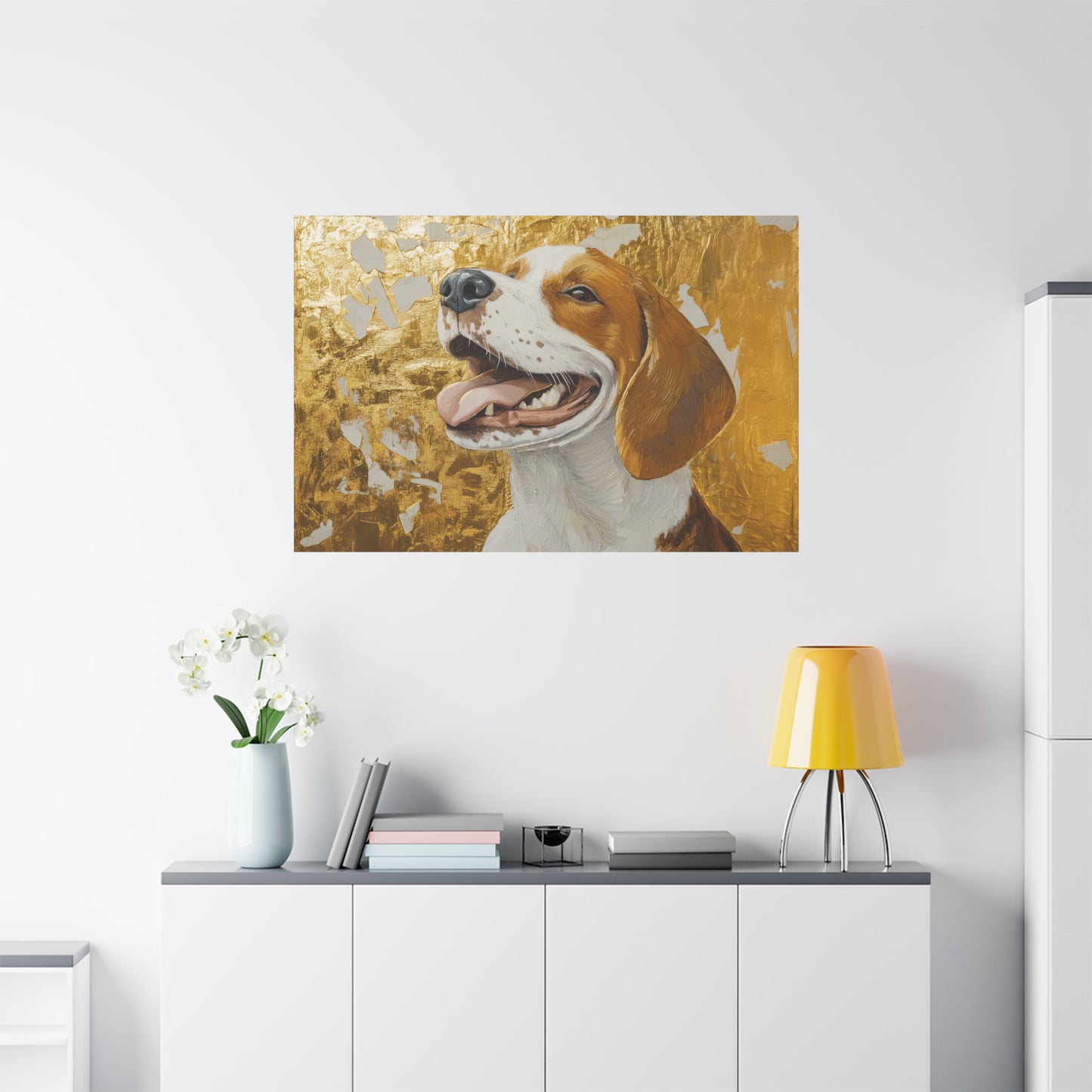 Gold Leaf Beagle - Canvas