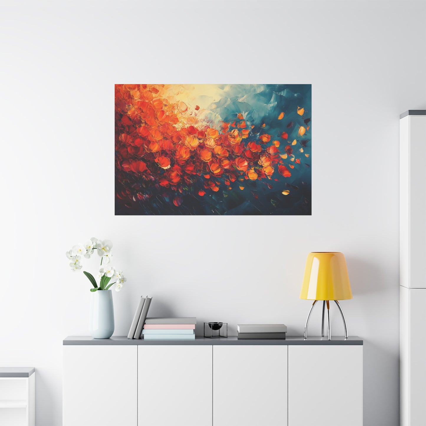 Fiery Floral - Canvas