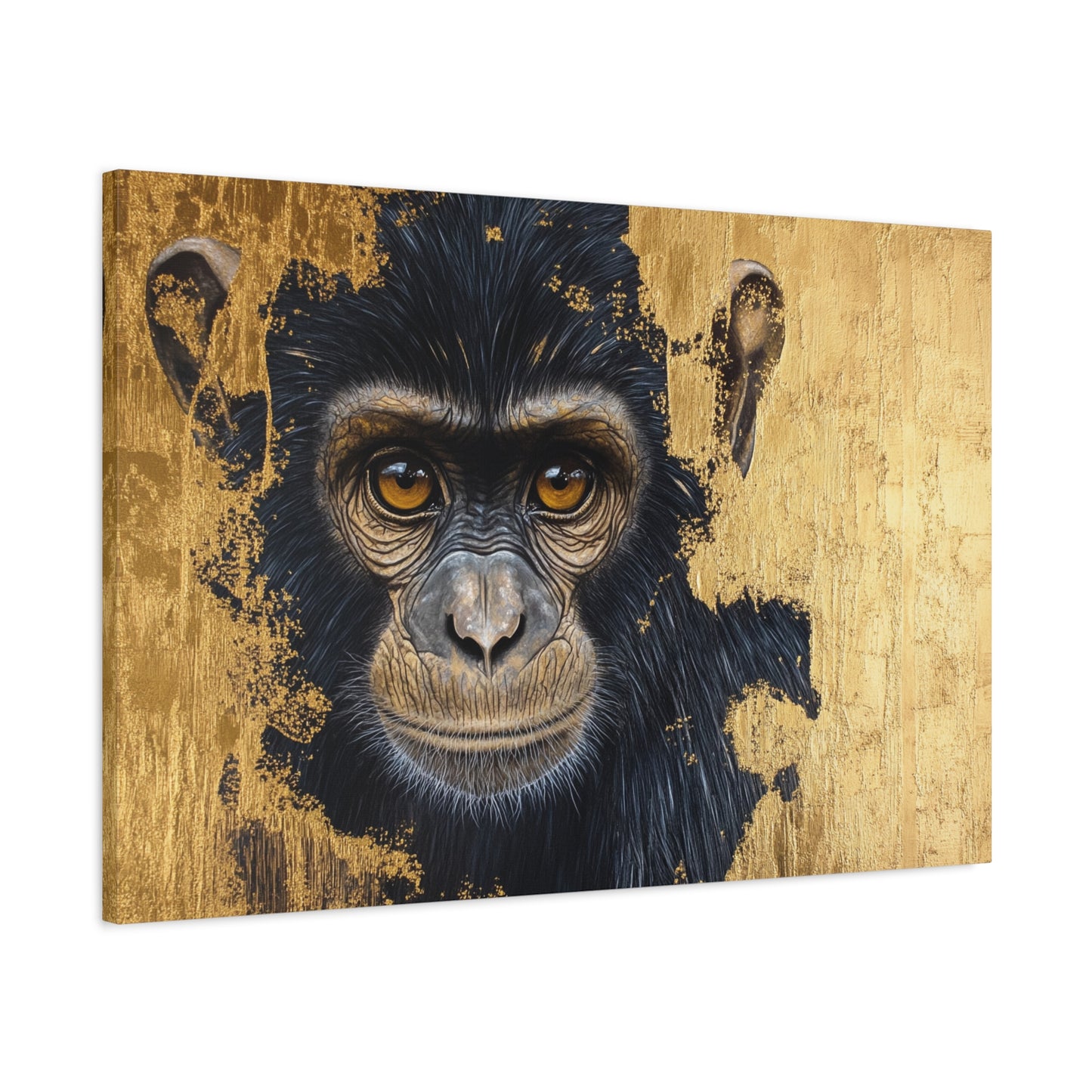 Gold Leaf Chimpanzee - Canvas