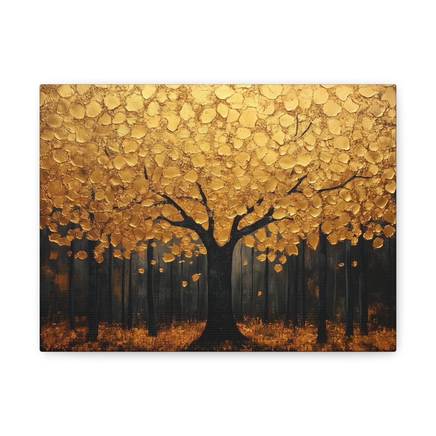 Gold Leaf Golden Forest Tree- Canvas