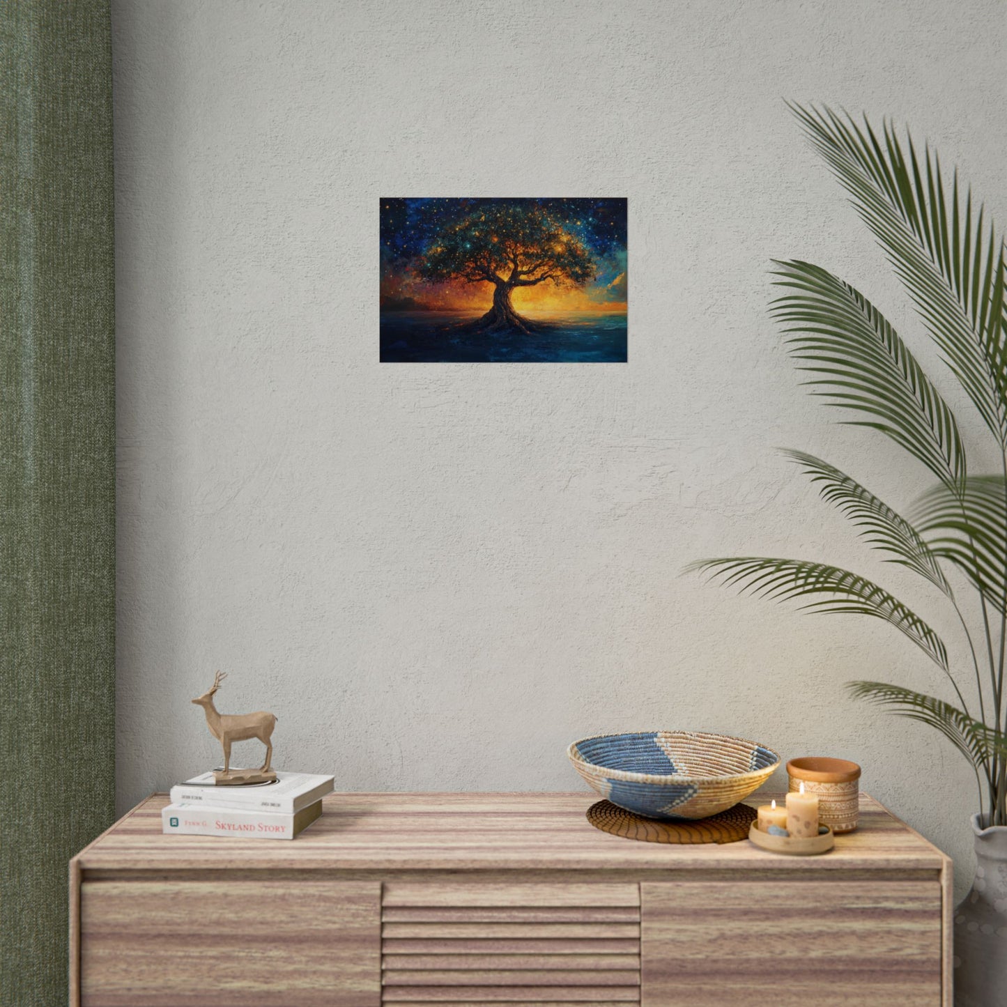 Colorful Star Tree - Premium Art Print