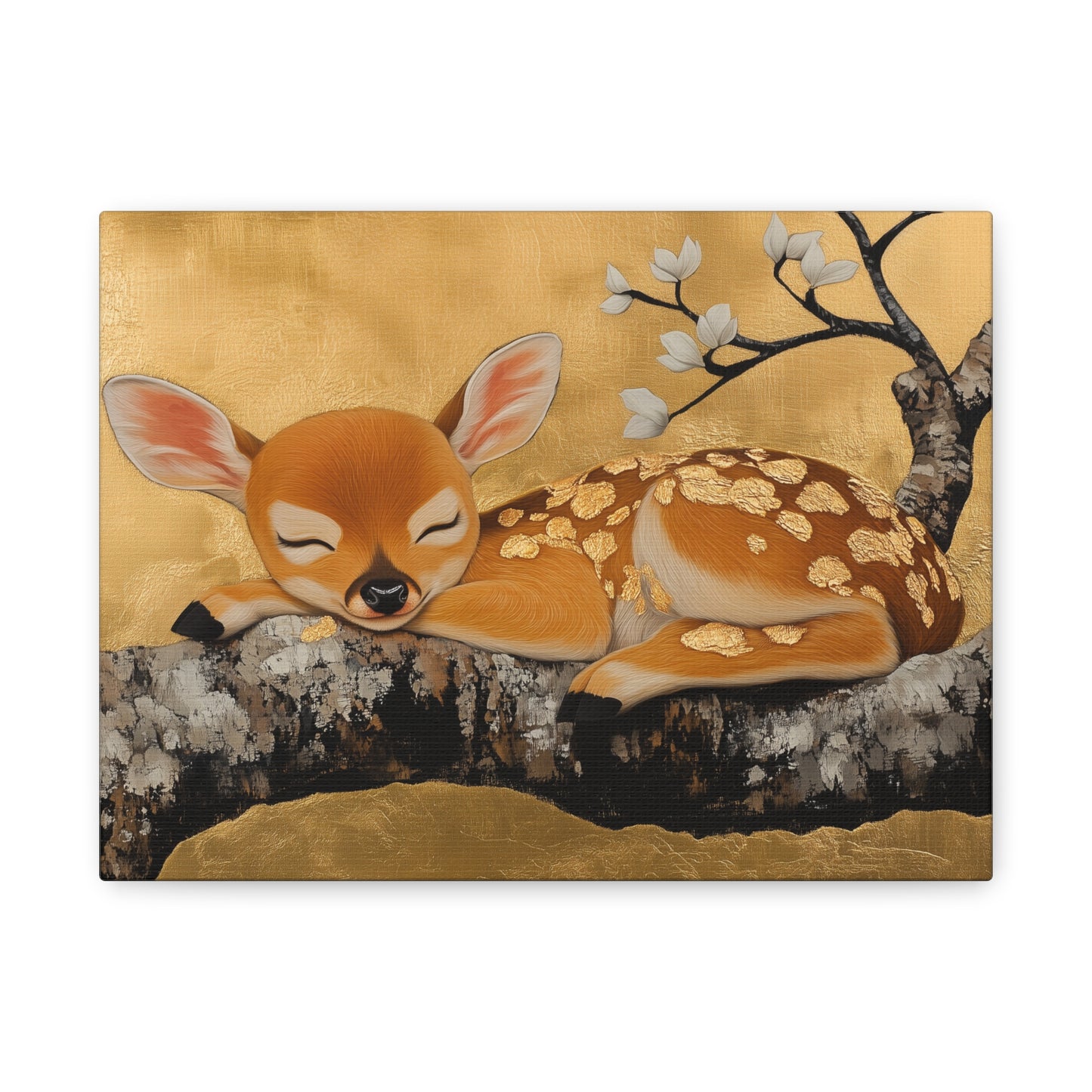 Gold Leaf Baby Deer - Canvas