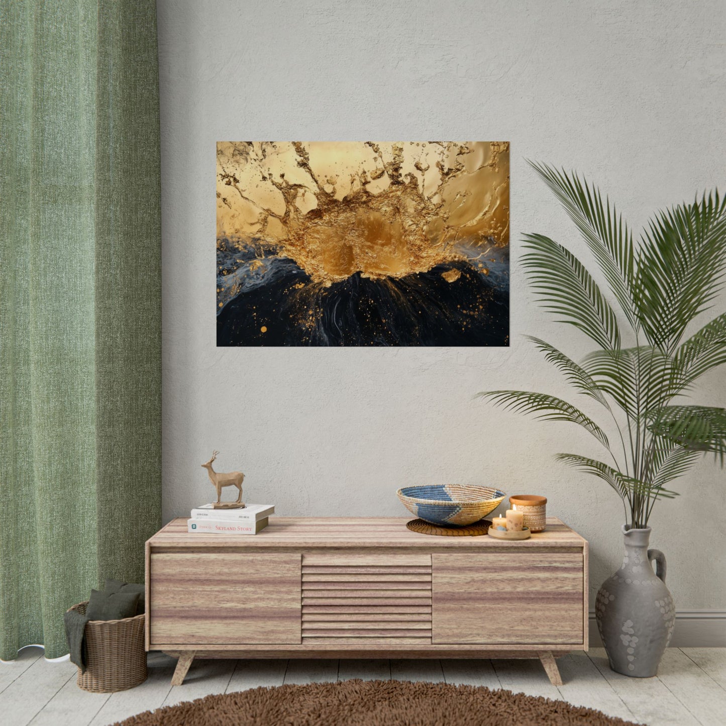 Gold Leaf Abstract Eruption - Premium Art Print
