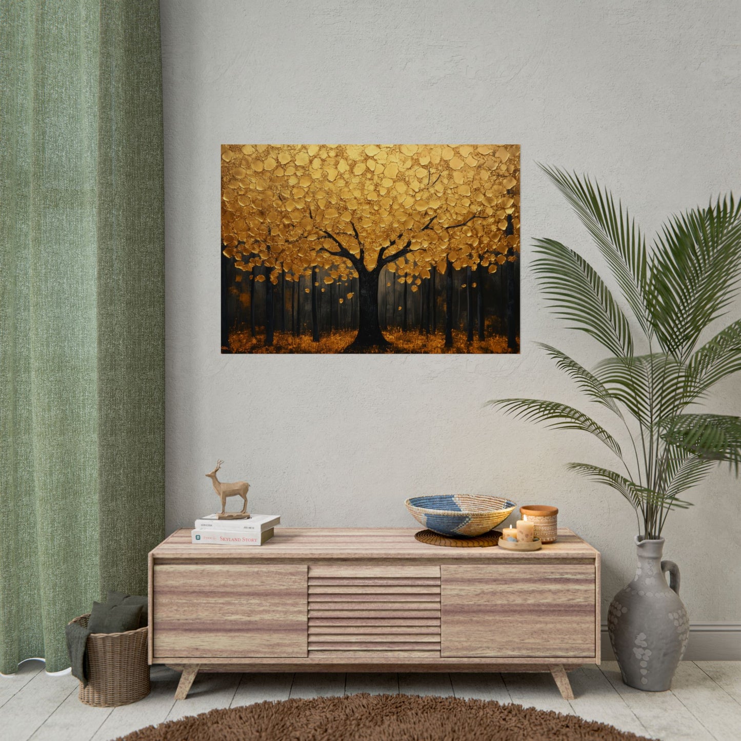 Gold Leaf Golden Forest Tree - Premium Art Print