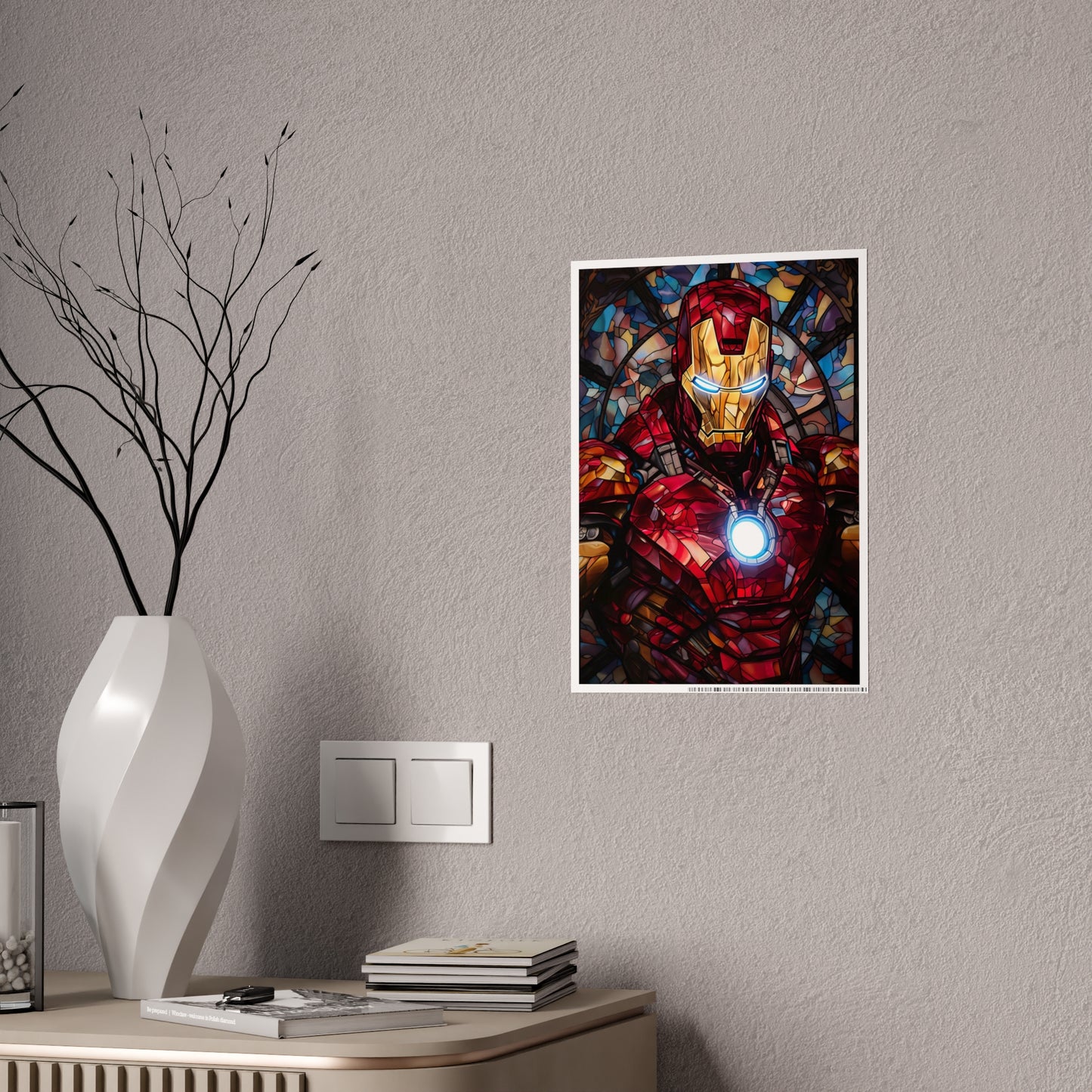 Stained Glass Tony High-Gloss Art Print