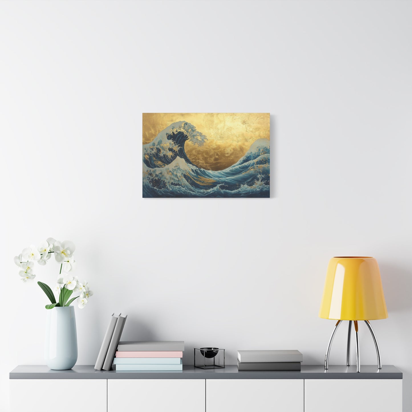 Gold Leaf Ocean Waves - Canvas