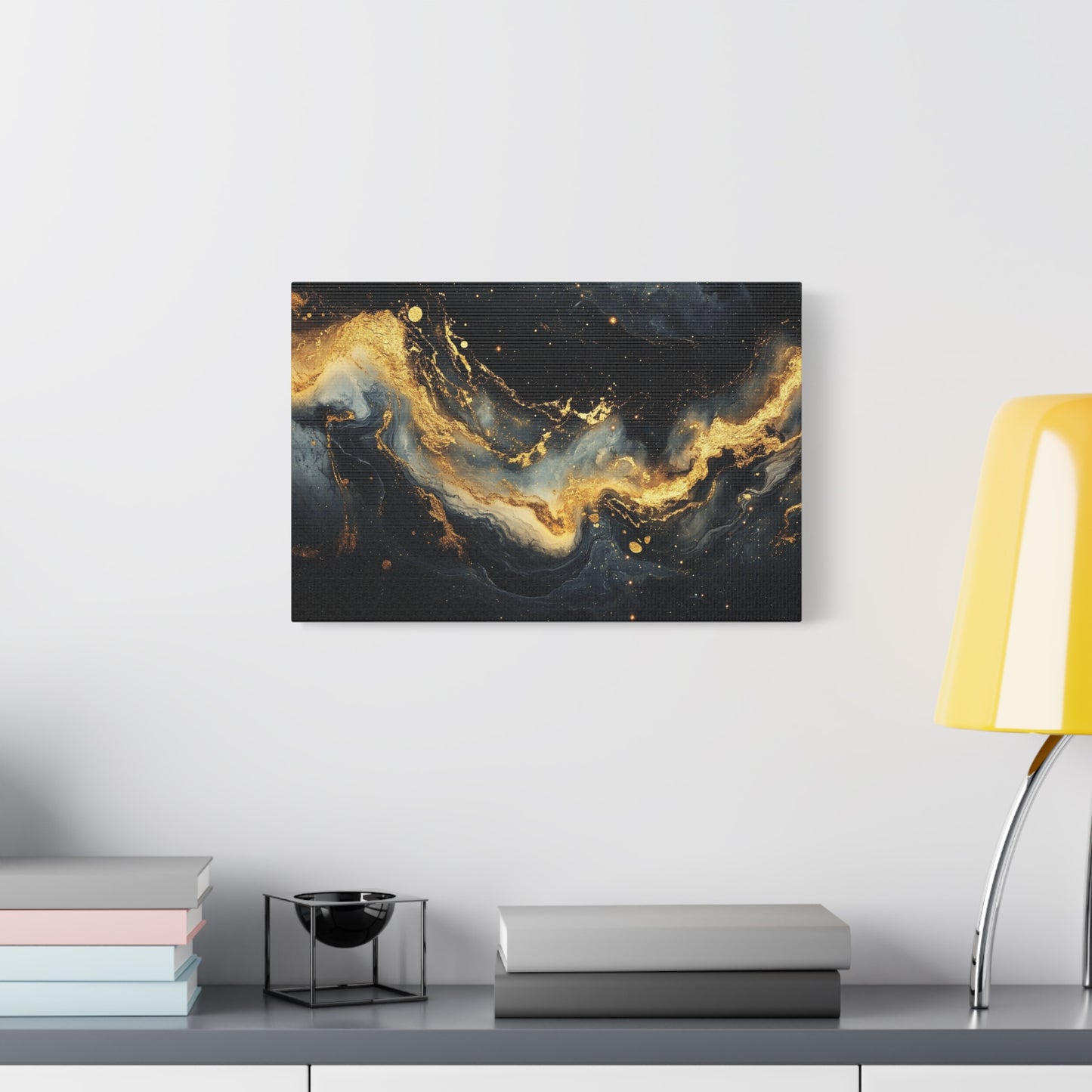 Gold Leaf Outer Space View - Canvas