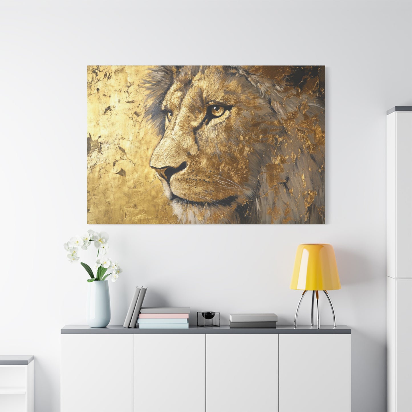 Gold Leaf Lion - Canvas