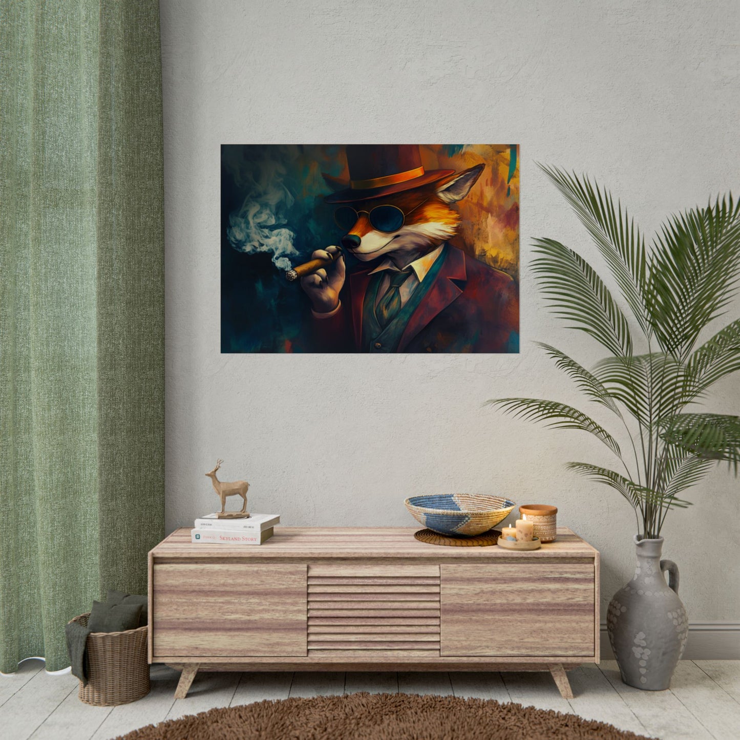 Gangster Fox Art - Premium Art Print