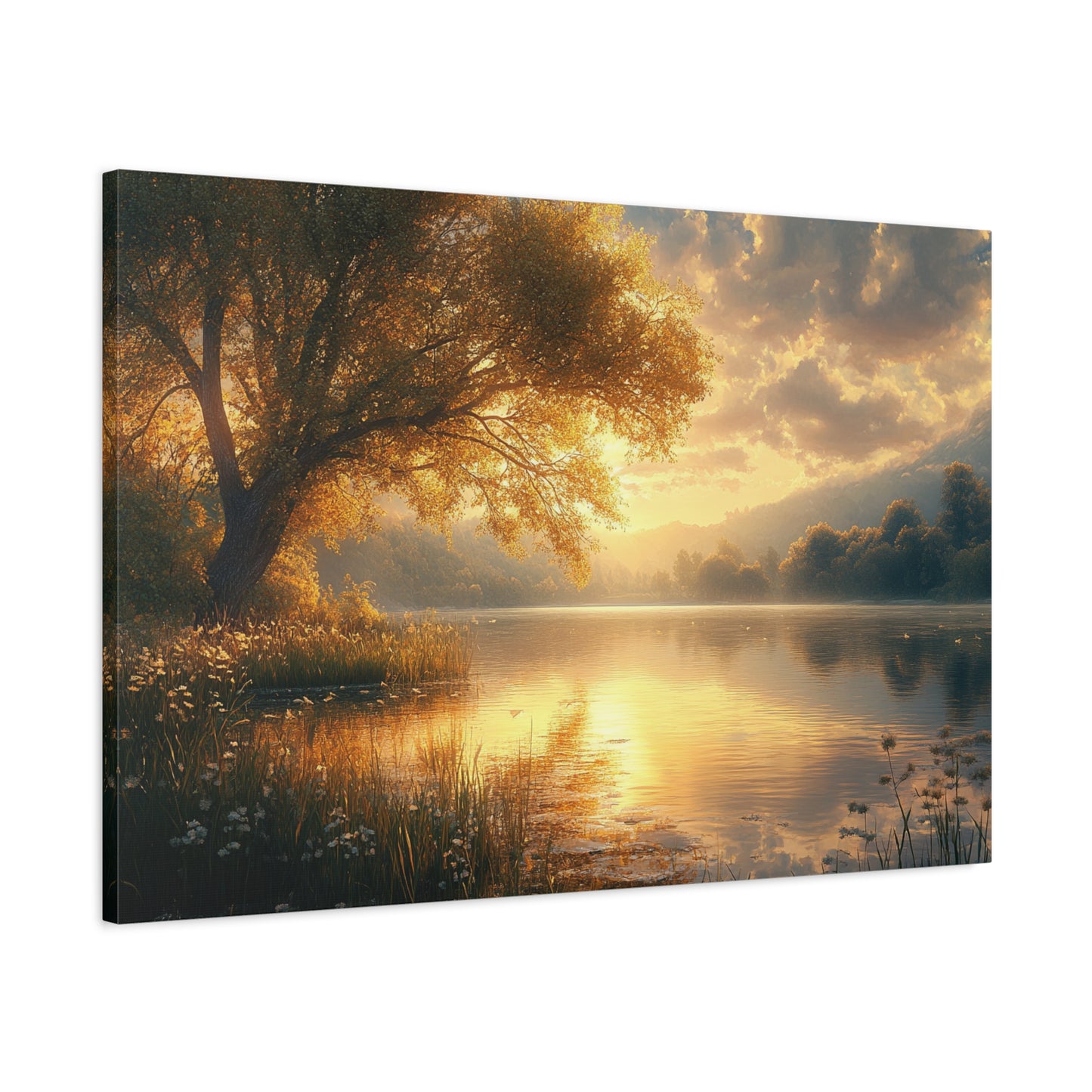 Peaceful Waterside Tranquility - Canvas
