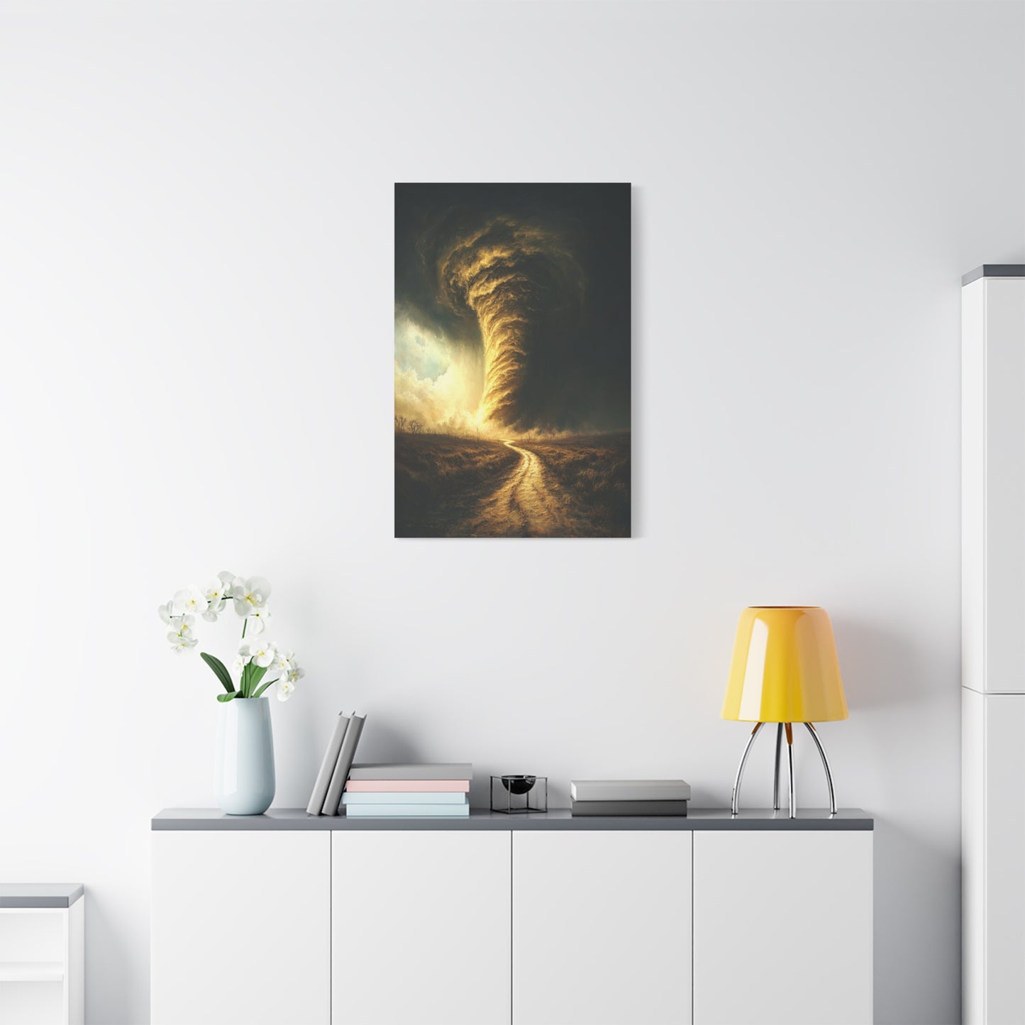The Footpath To Destruction Tornado Art - Canvas