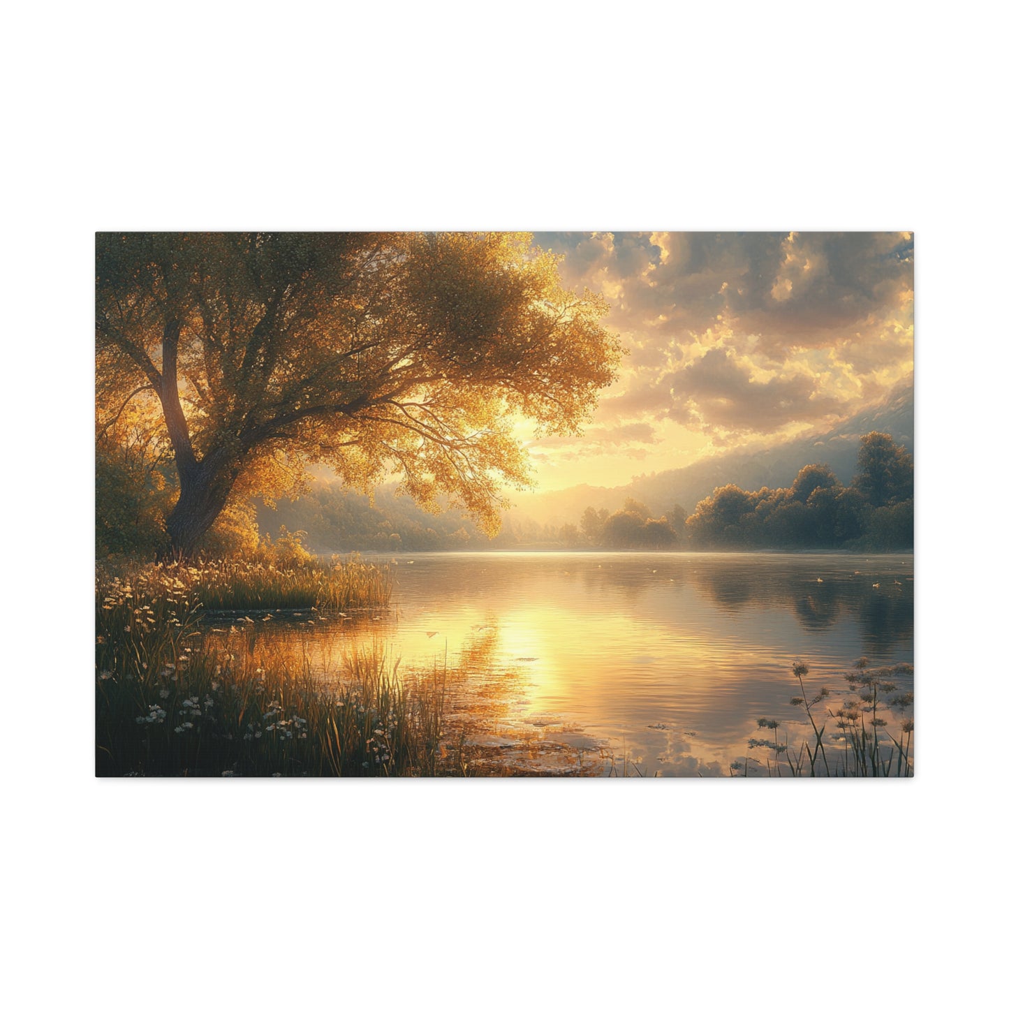 Peaceful Waterside Tranquility - Canvas