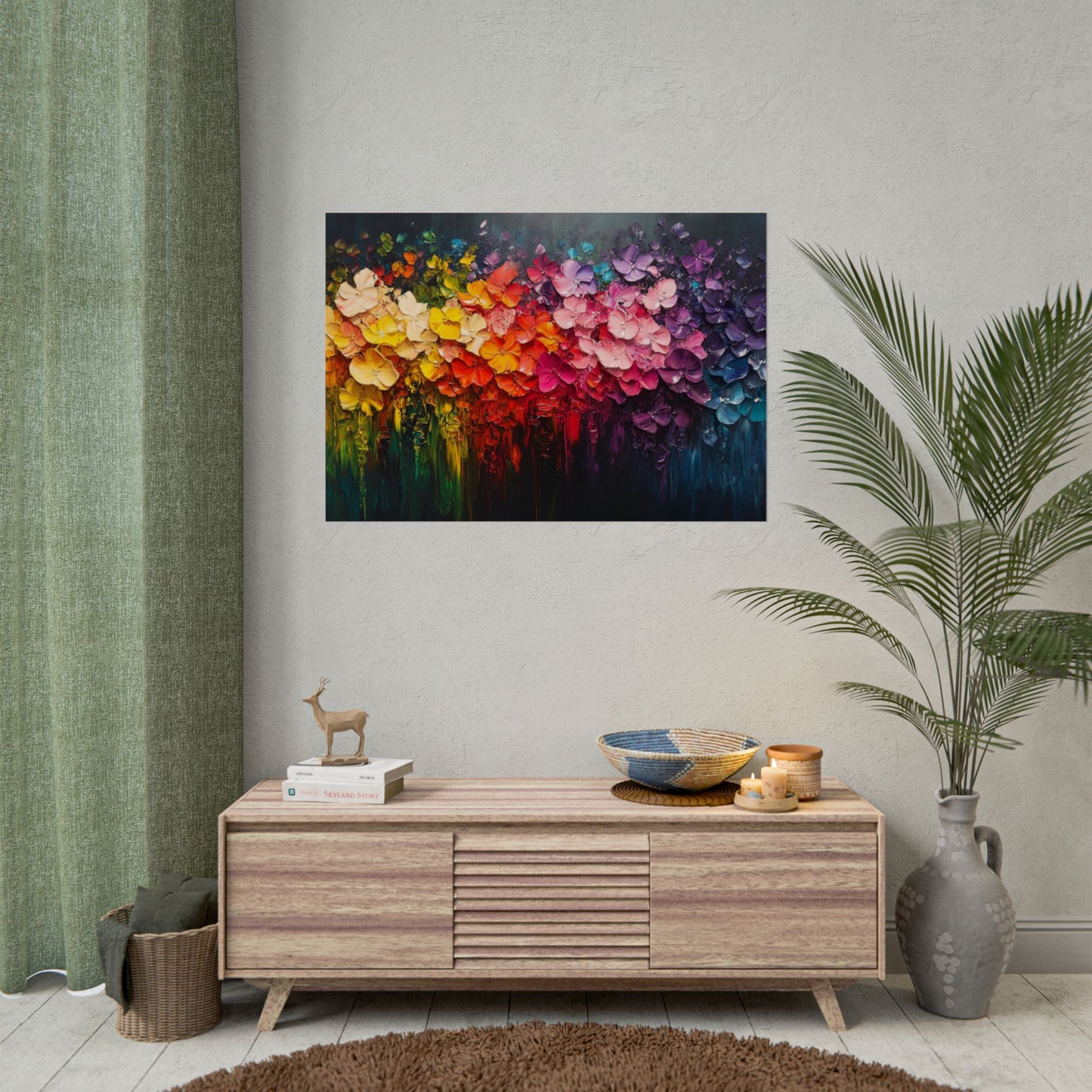 Rainbow Bloom Art - Premium Art Print