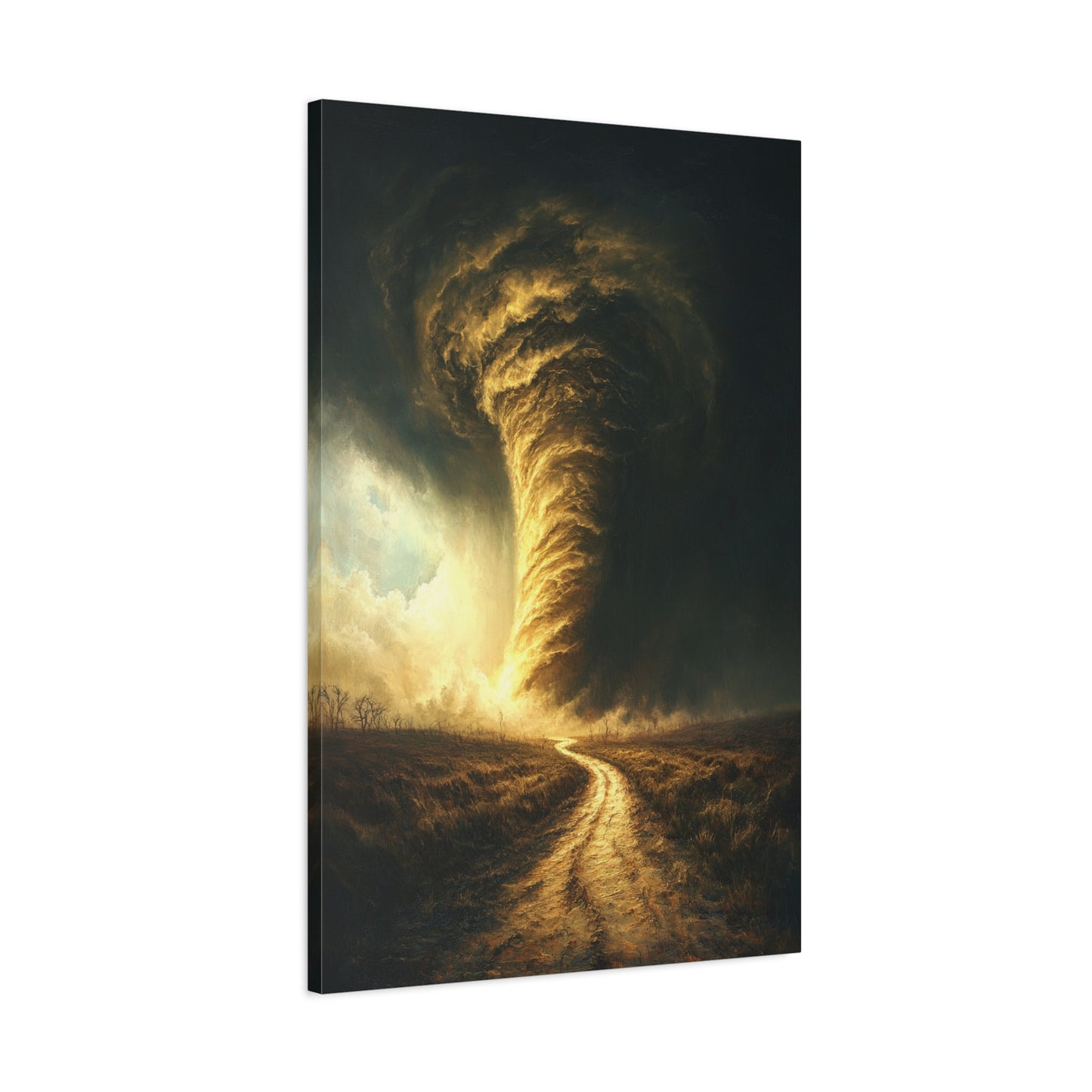 The Footpath To Destruction Tornado Art - Canvas