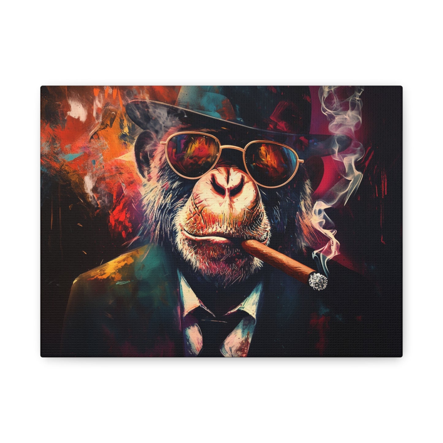 Gangster Chimpanzee Art - Canvas