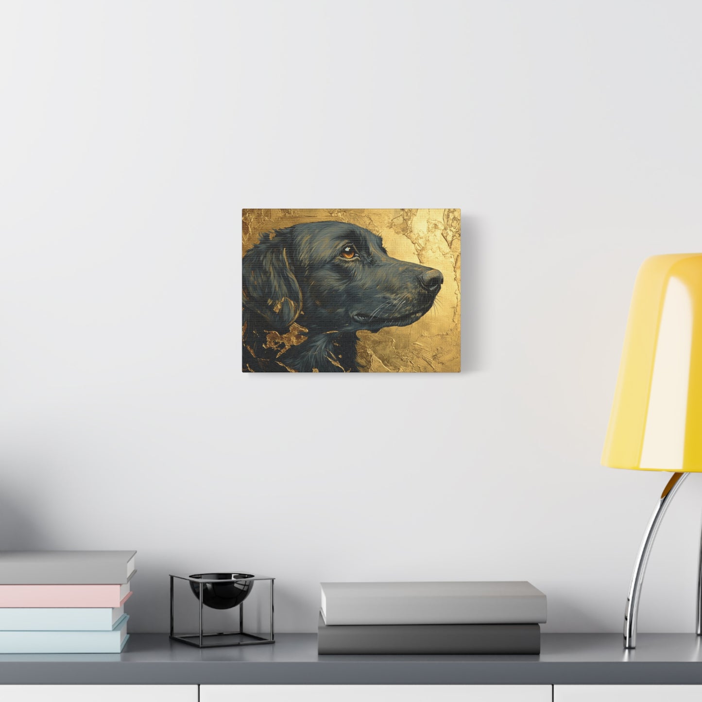 Gold Leaf Black Labrador - Canvas
