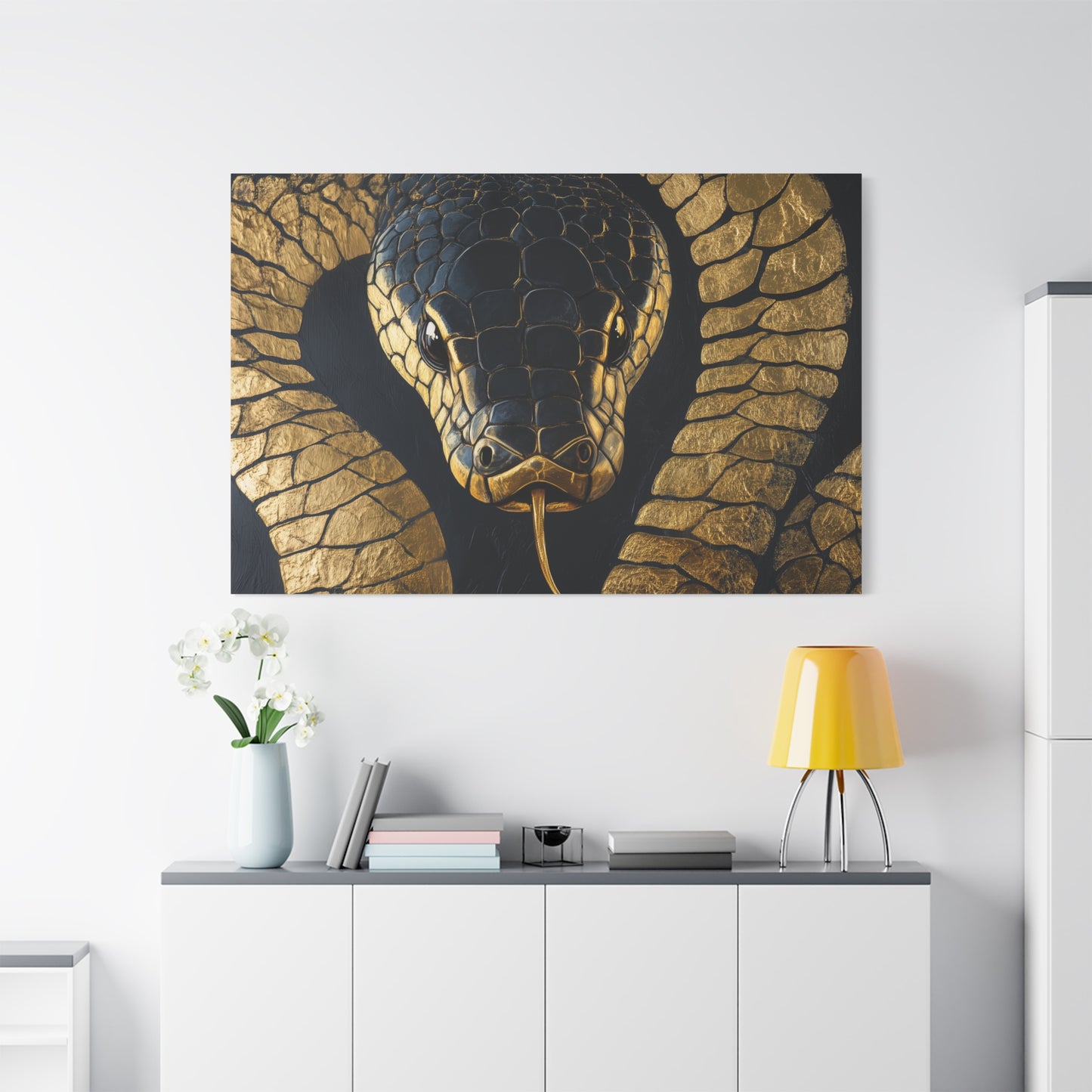 Gold Leaf Snake - Canvas