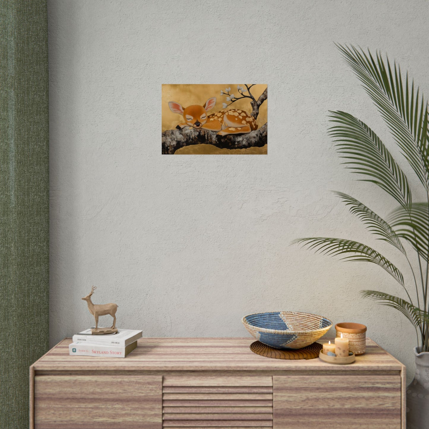 Gold Leaf Baby Deer - Premium Art Print