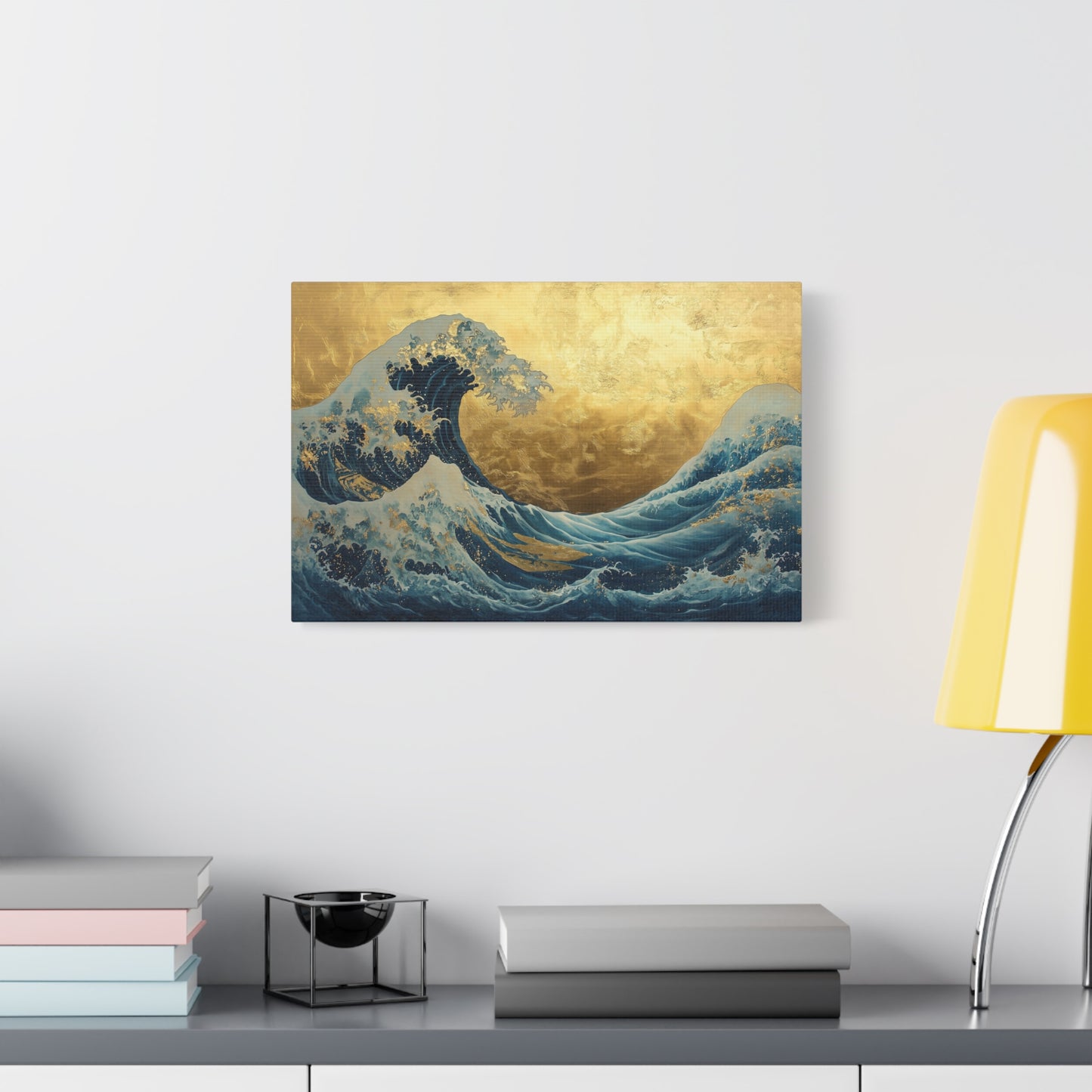 Gold Leaf Ocean Waves - Canvas