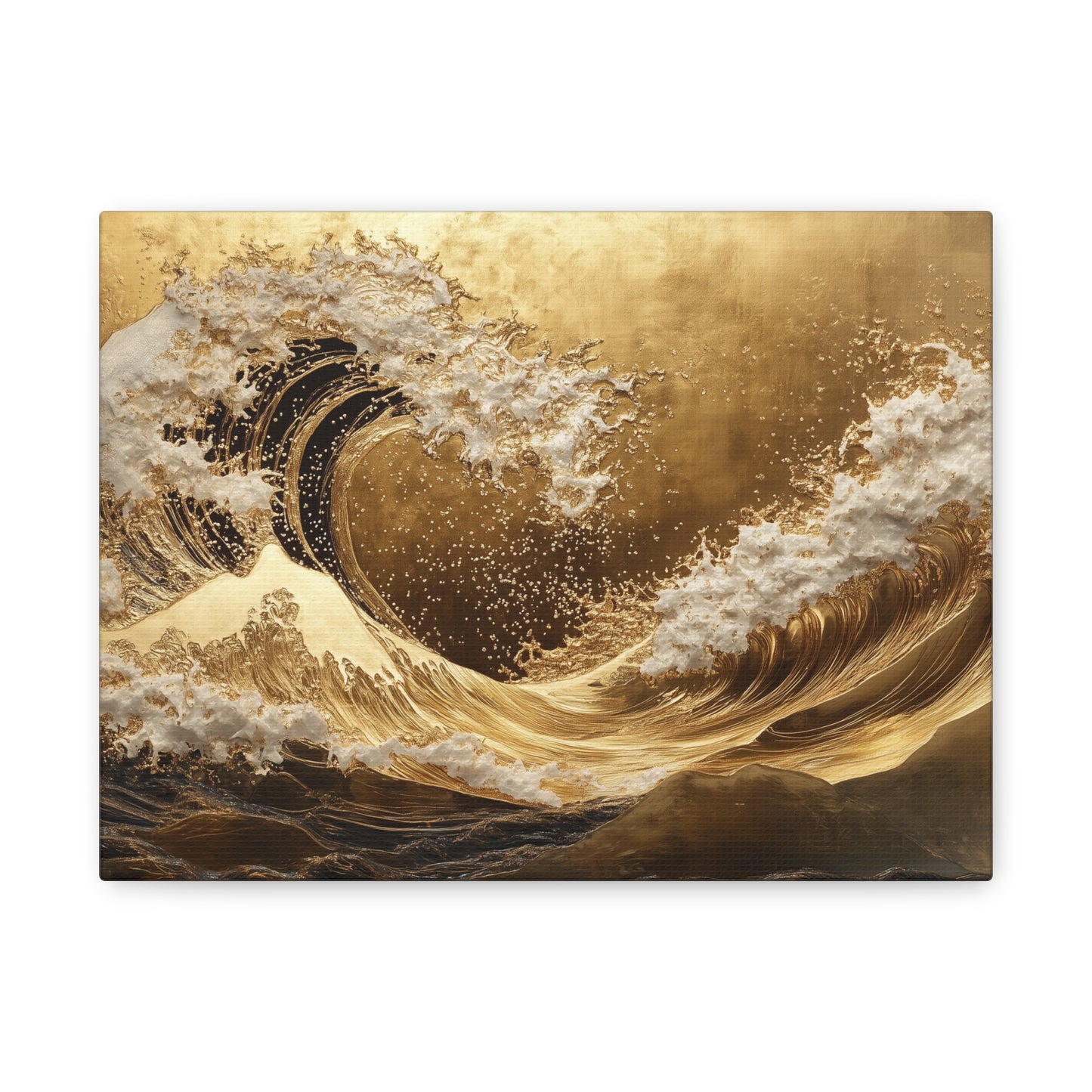 Gold Leaf Gold Waves - Canvas