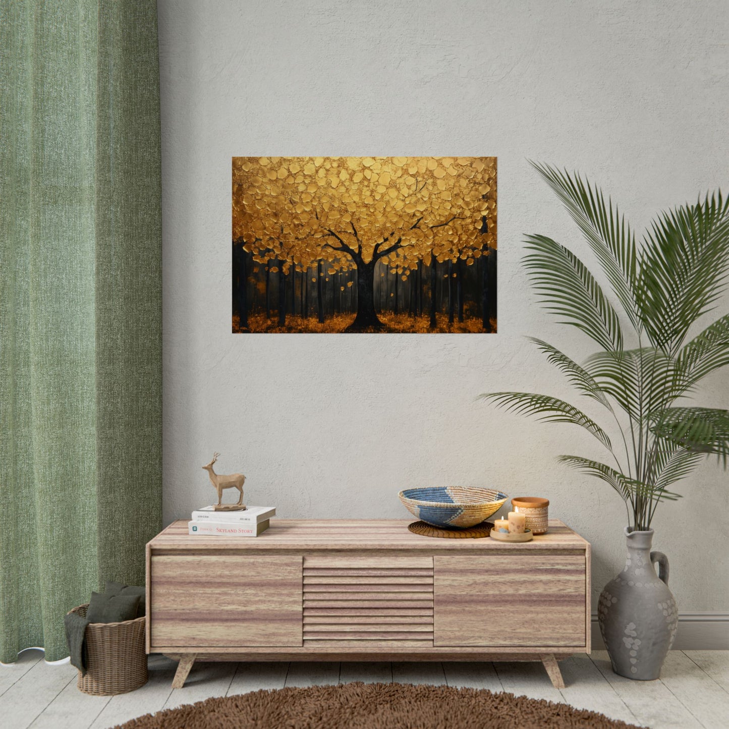 Gold Leaf Golden Forest Tree - Premium Art Print
