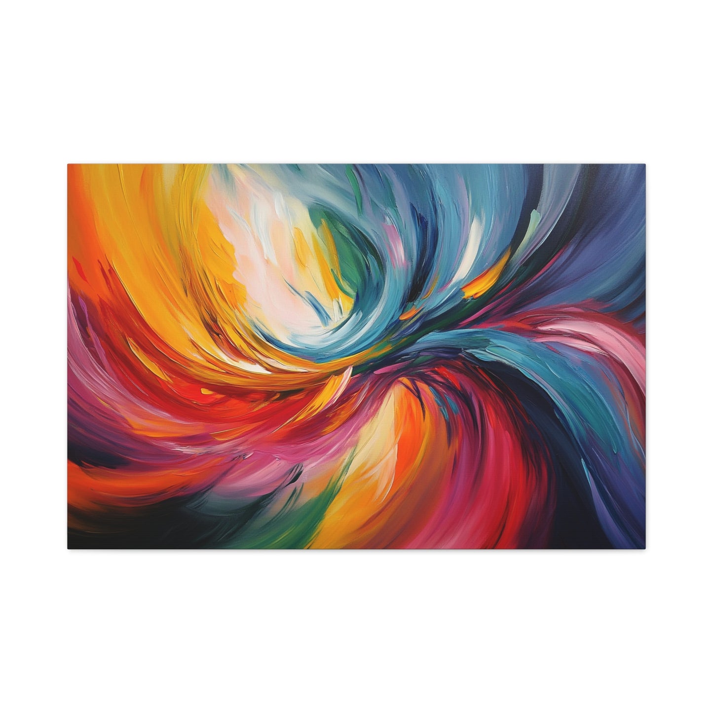 Abstract Colorful Paint Swirls - Canvas