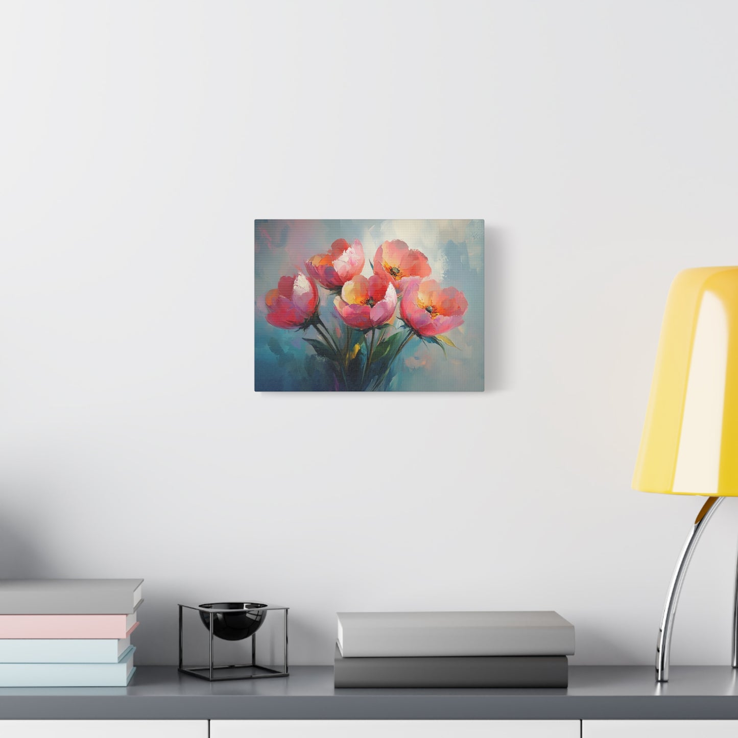 Pink Abstract Flowers - Canvas