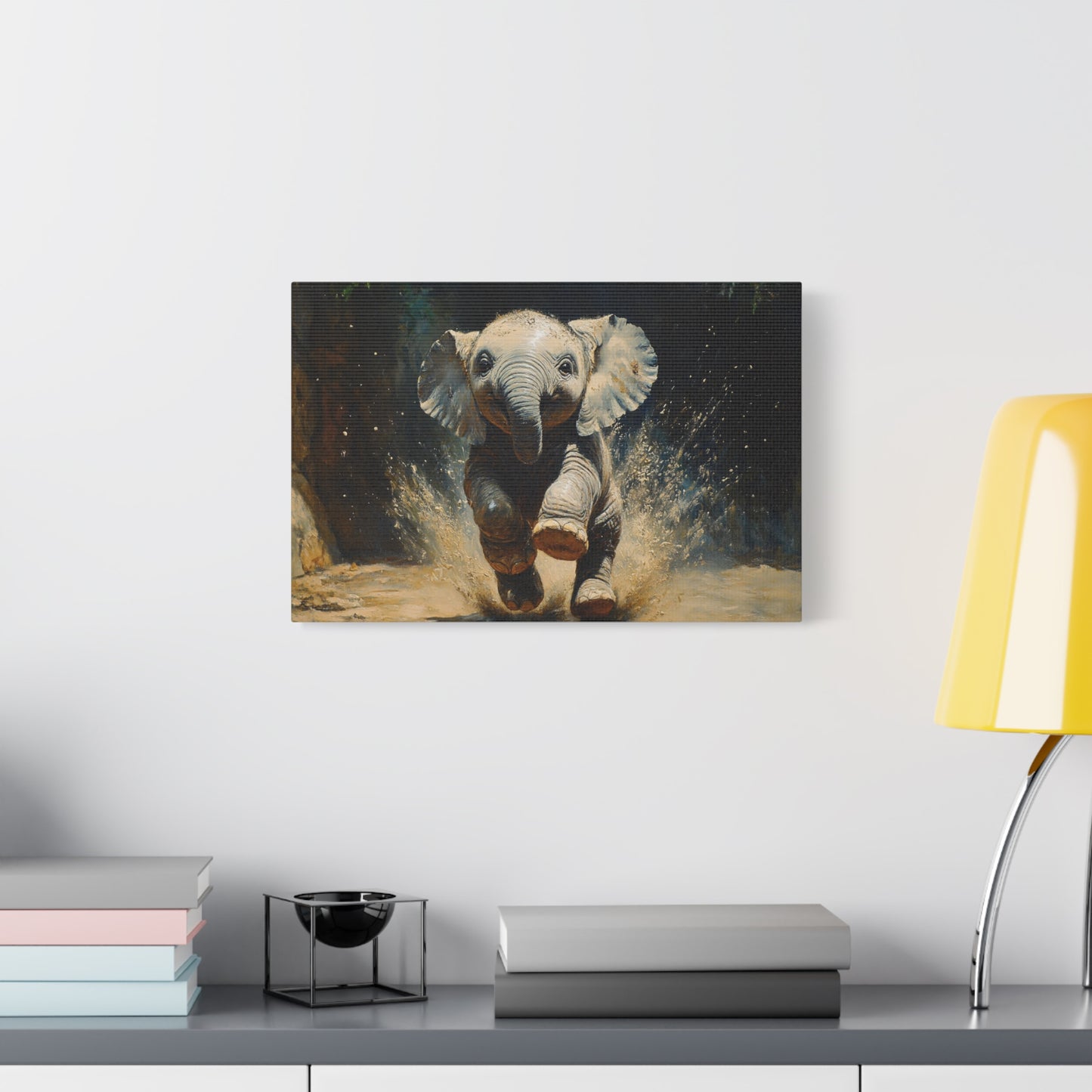 Playful Baby Elephant - Canvas