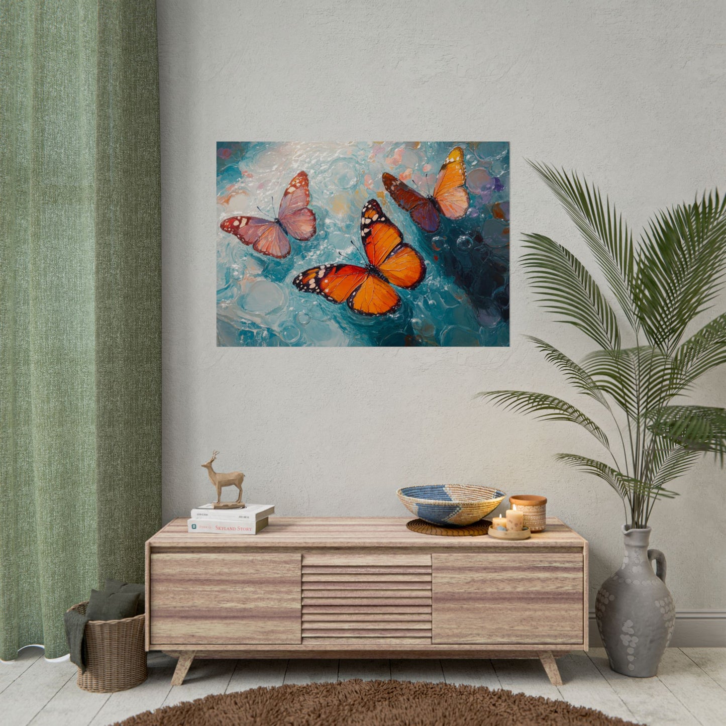 Abstract 3 Butterfly Art - Premium Art Print