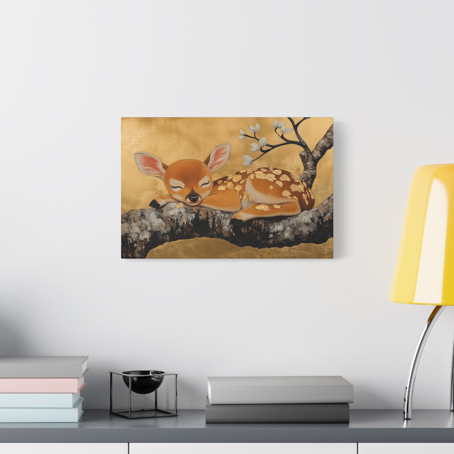 Gold Leaf Baby Deer - Canvas