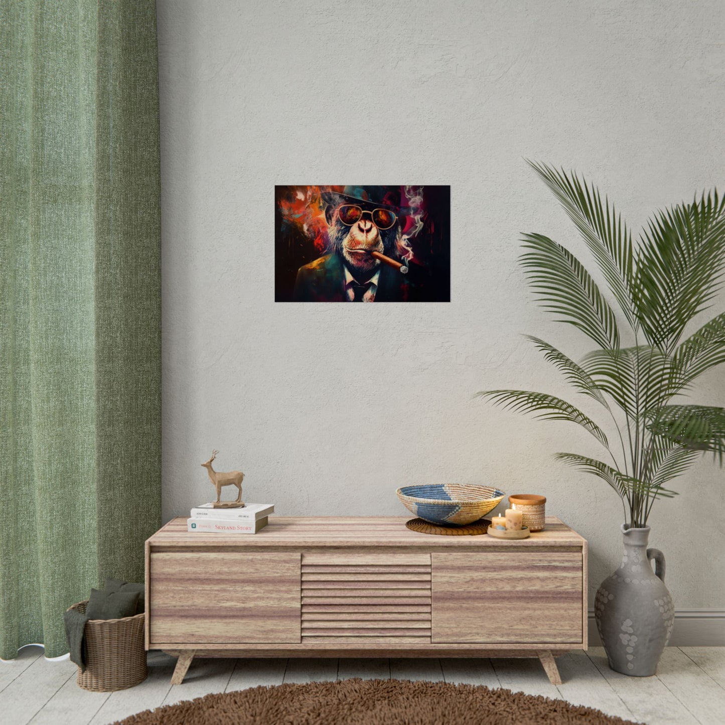 Gangster Chimpanzee Art - Premium Art Print