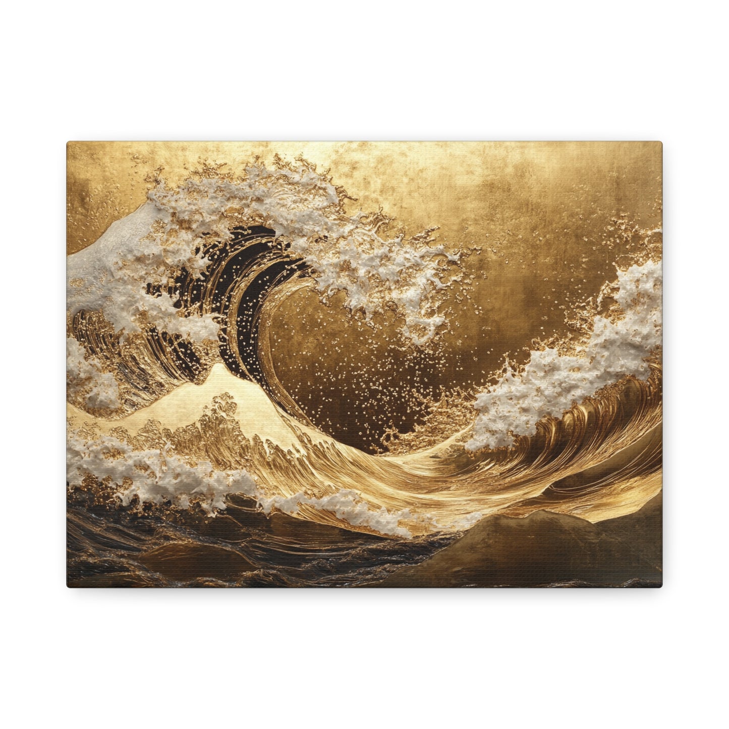 Gold Leaf Gold Waves - Canvas