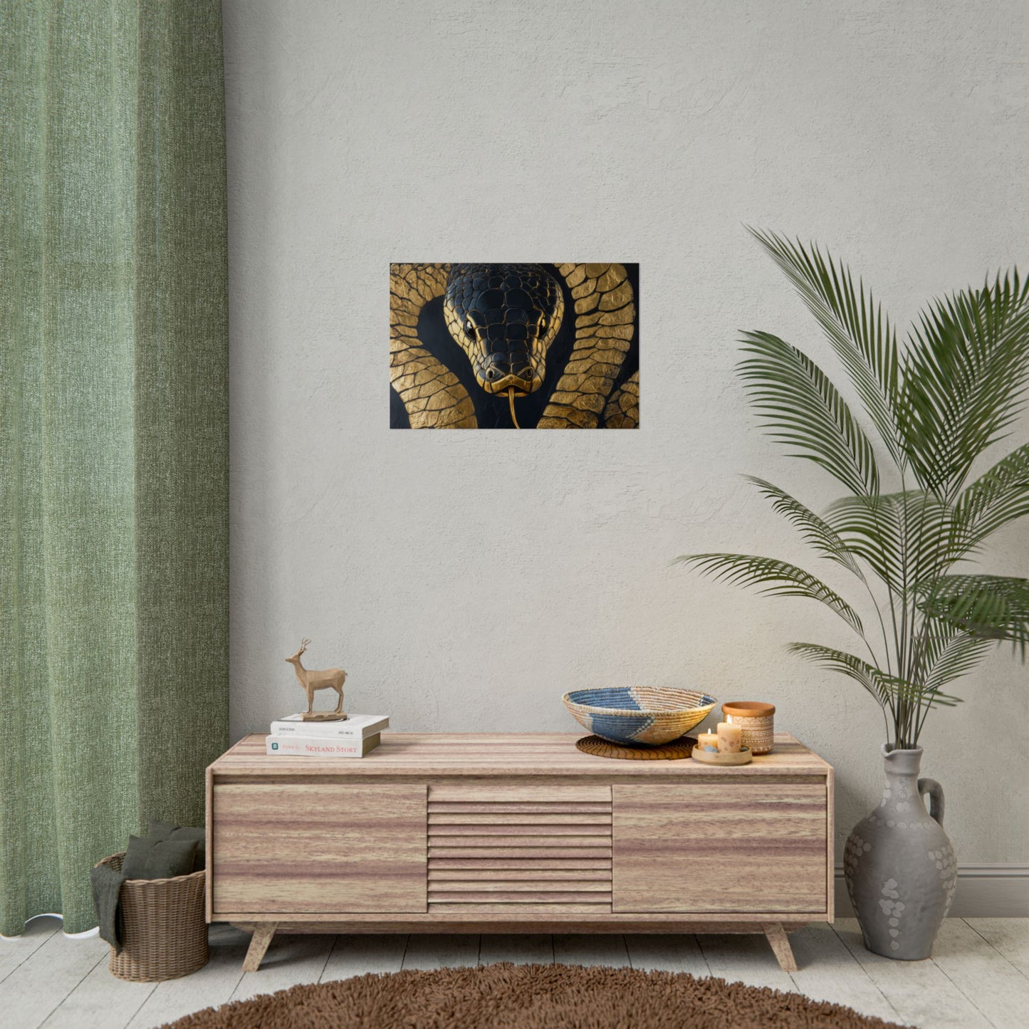 Gold Leaf Snake - Premium Art Print