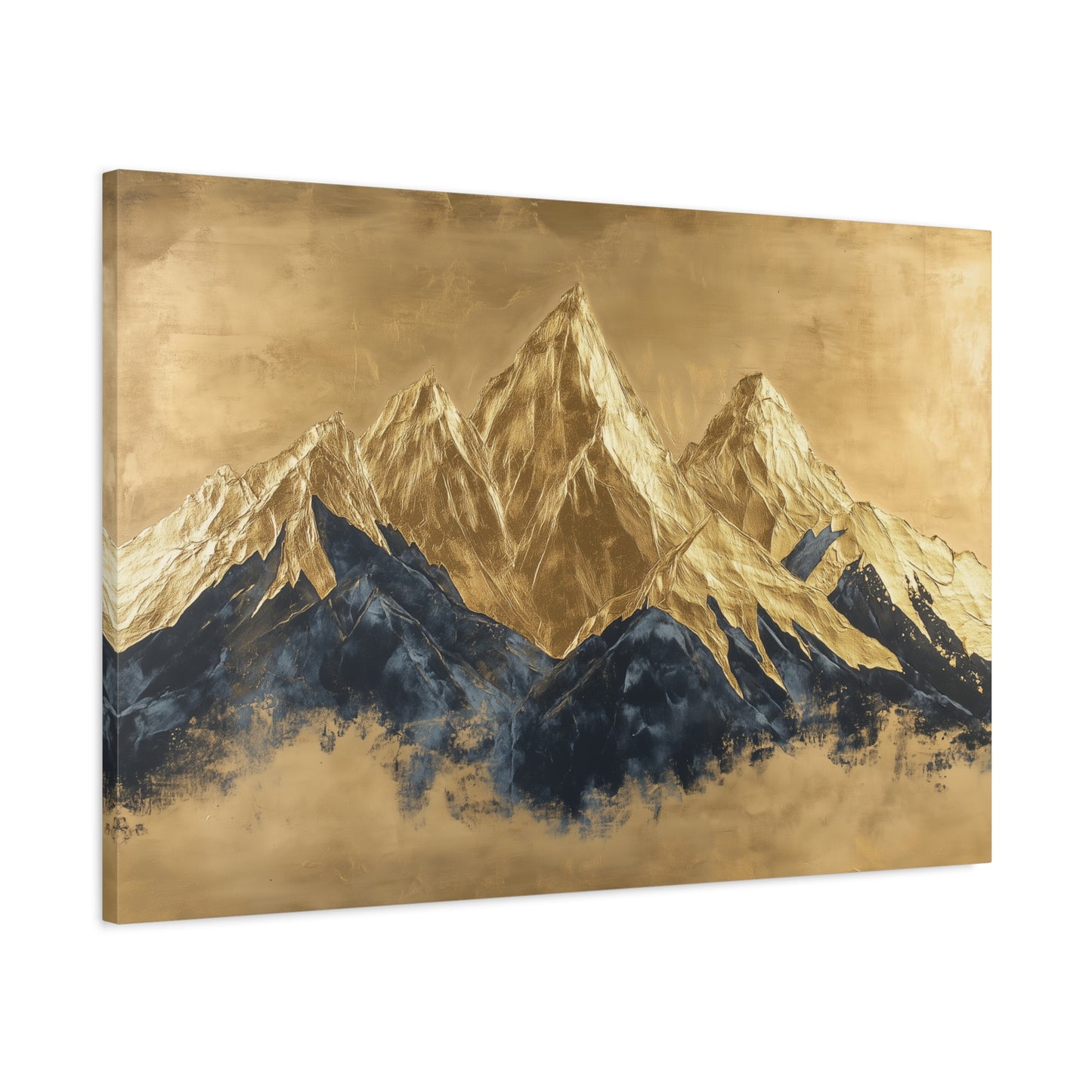 Gold Leaf Mountain Range Art - Canvas