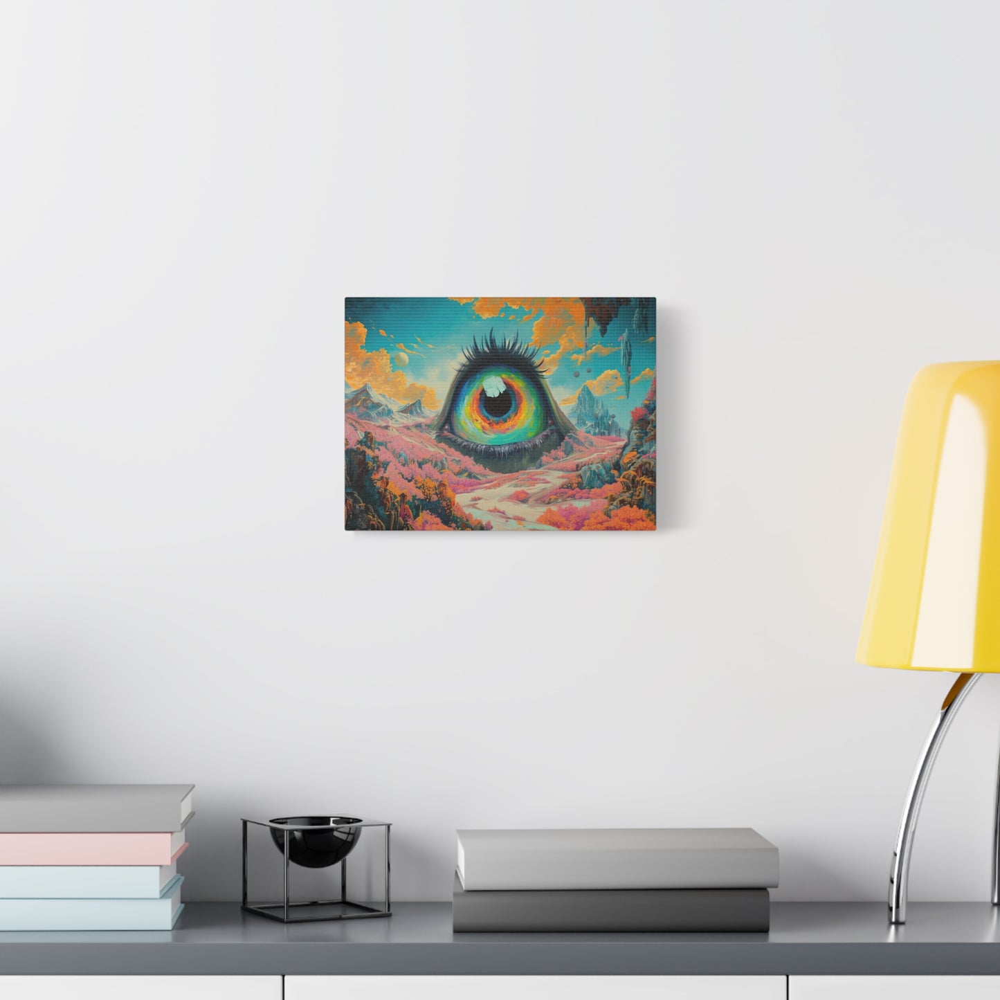 Psychedelic Eye Trippy Landscape Art - Canvas