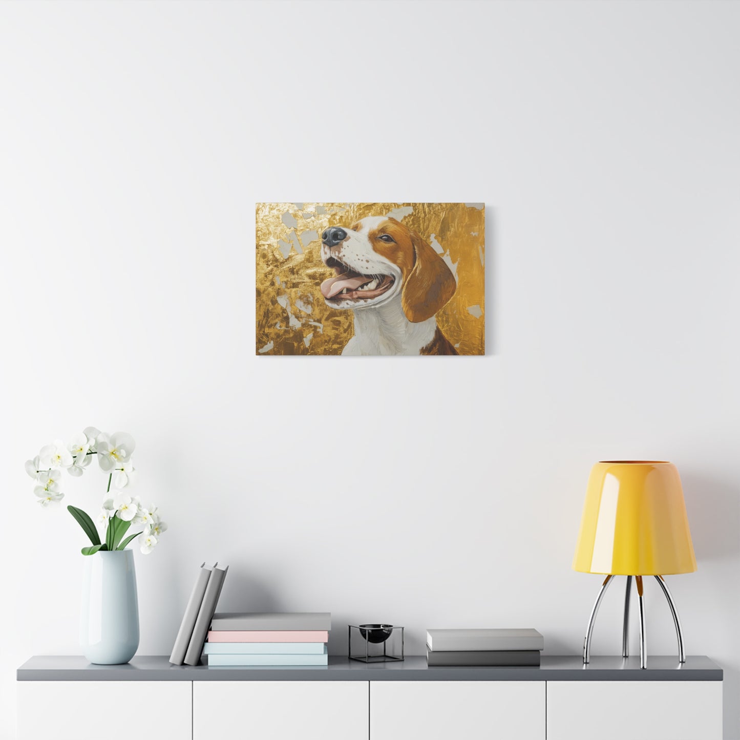 Gold Leaf Beagle - Canvas