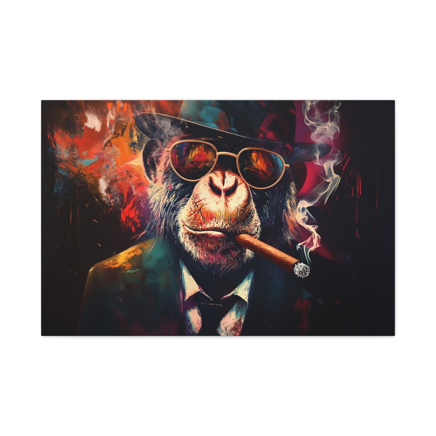Gangster Chimpanzee Art - Canvas