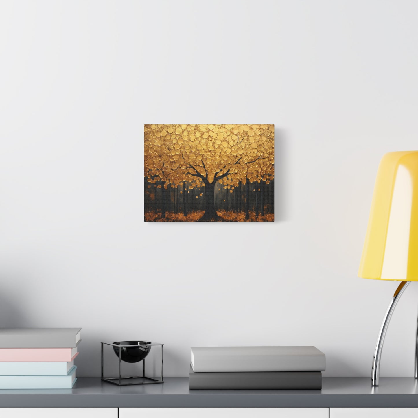Gold Leaf Golden Forest Tree- Canvas