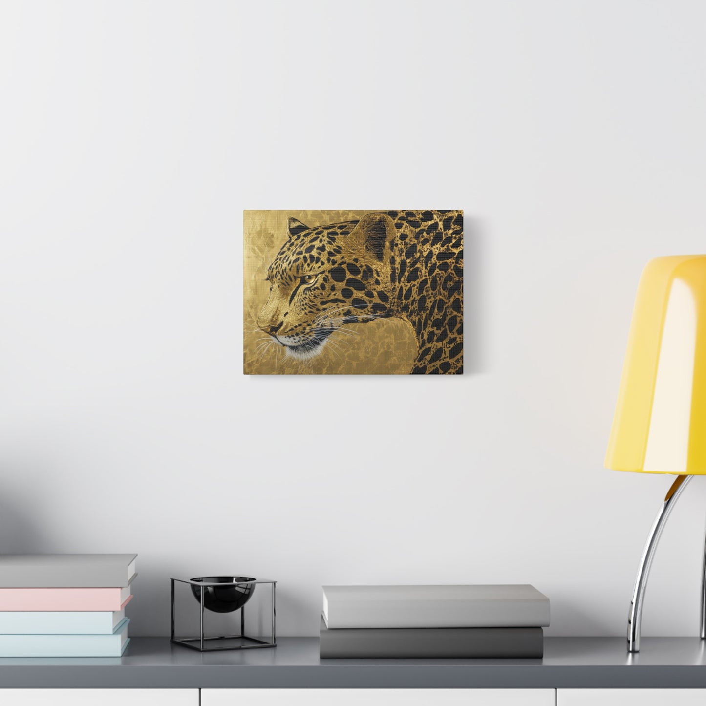 Gold Leaf Leopard Art - Canvas
