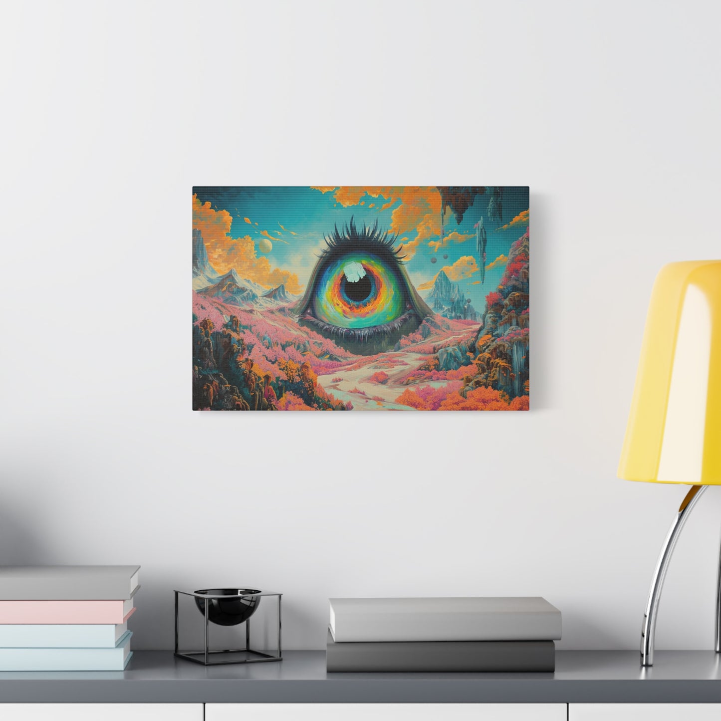 Psychedelic Eye Trippy Landscape Art - Canvas