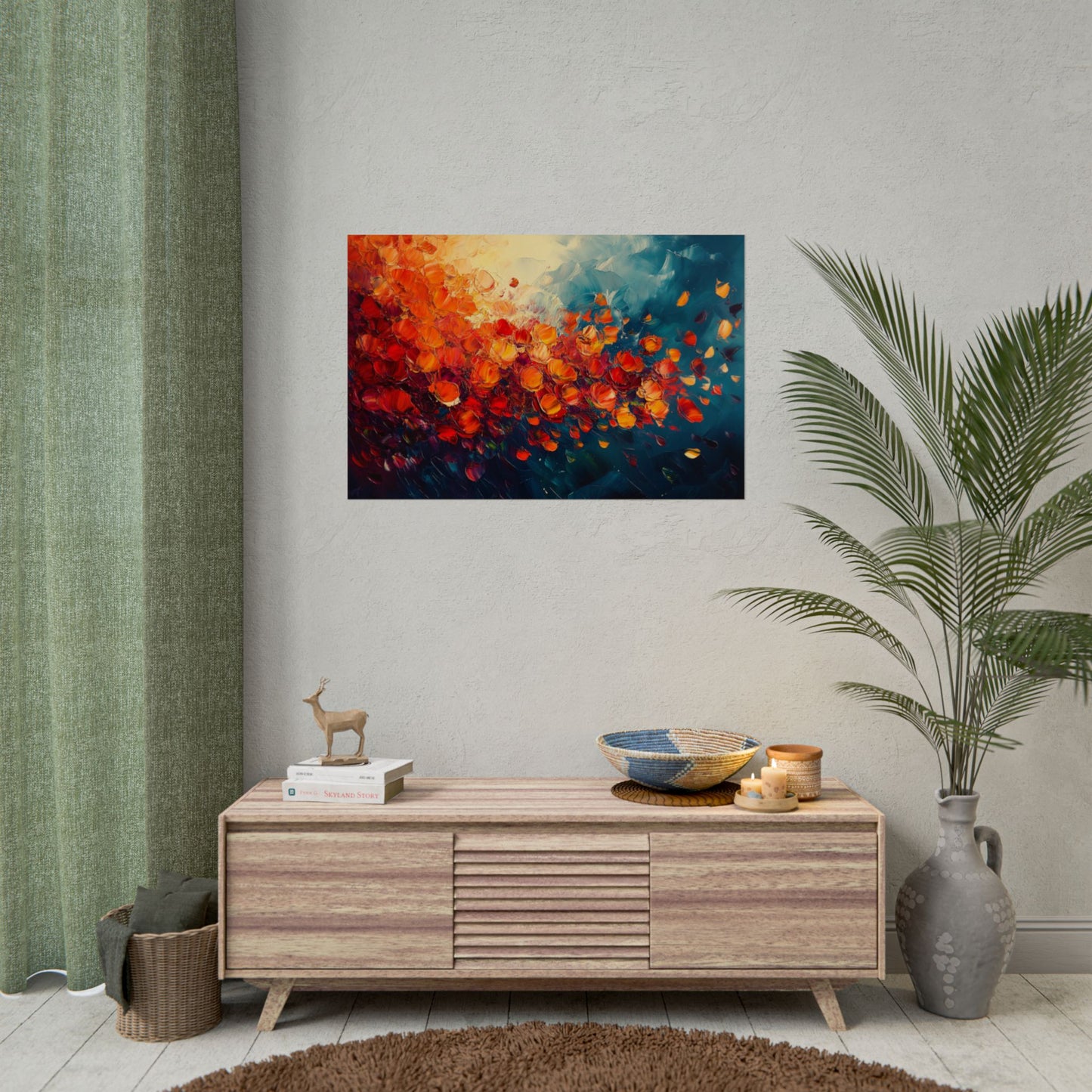 Fiery Floral - Premium Art Print