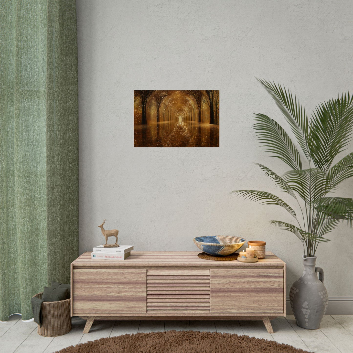 Enchanting Golden Path Art - Premium Art Print