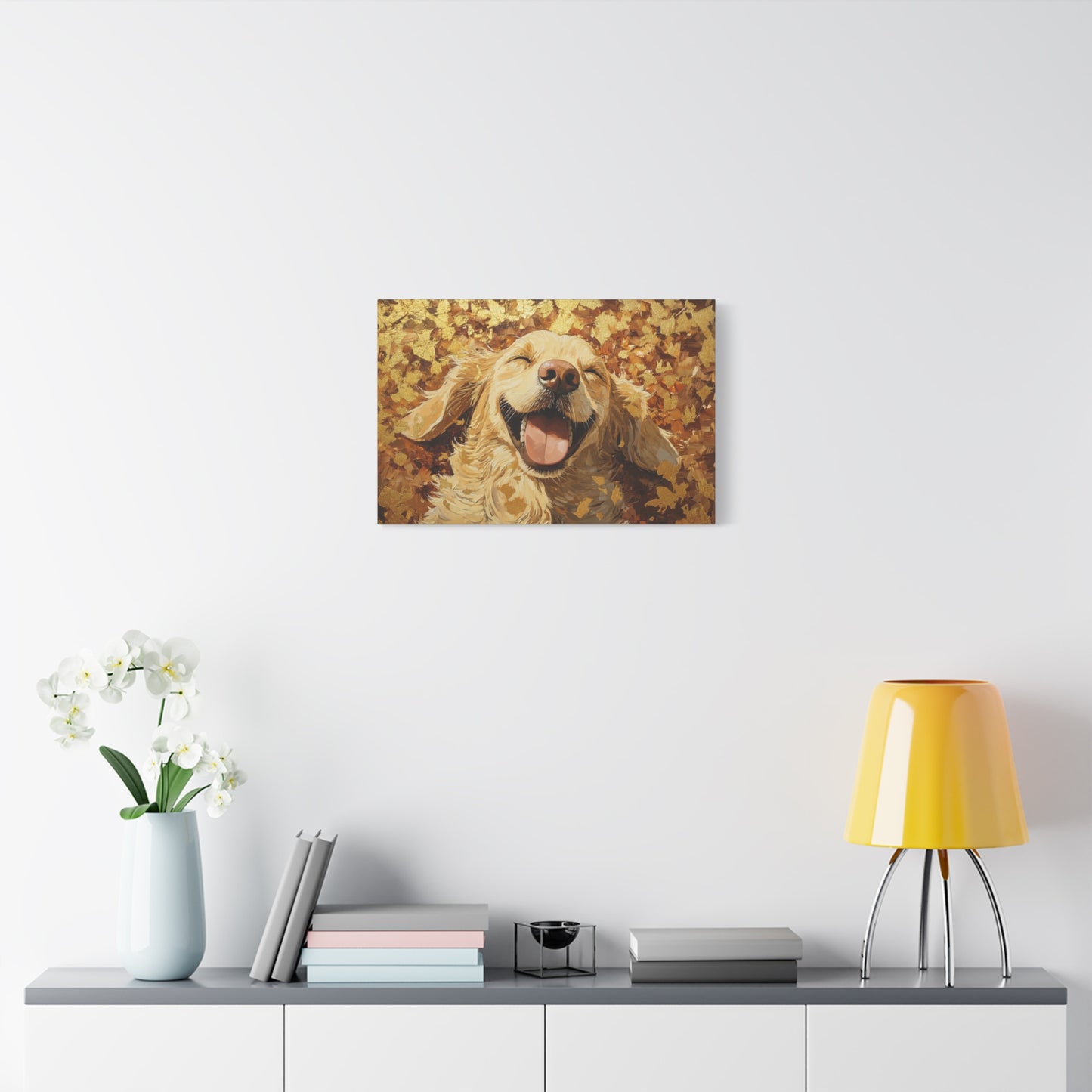 Gold Leaf Golden Retriever - Canvas