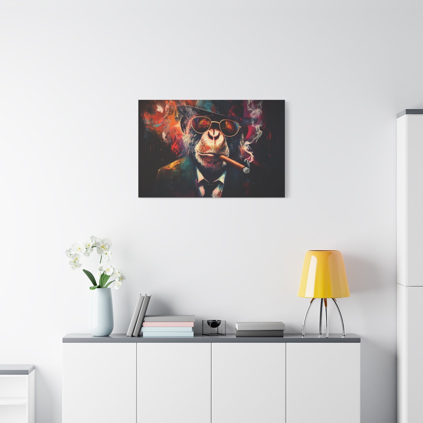 Gangster Chimpanzee Art - Canvas