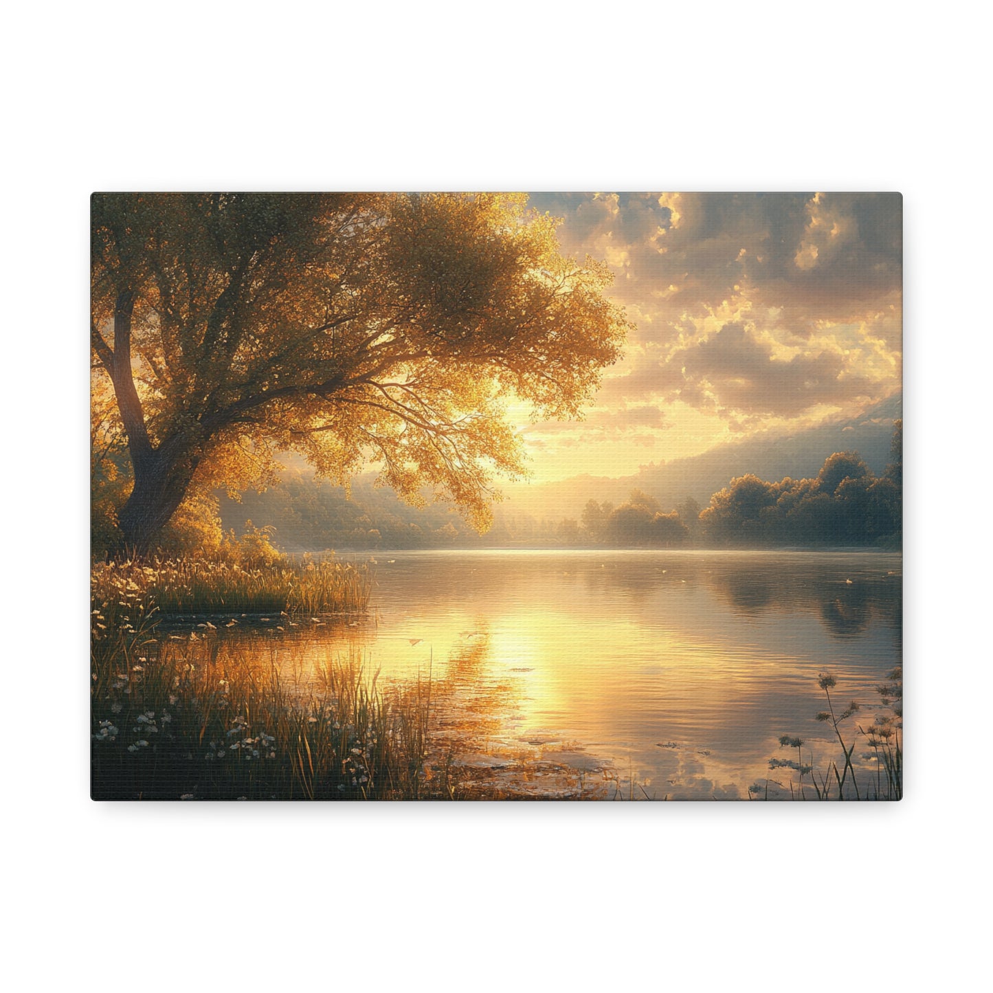 Peaceful Waterside Tranquility - Canvas